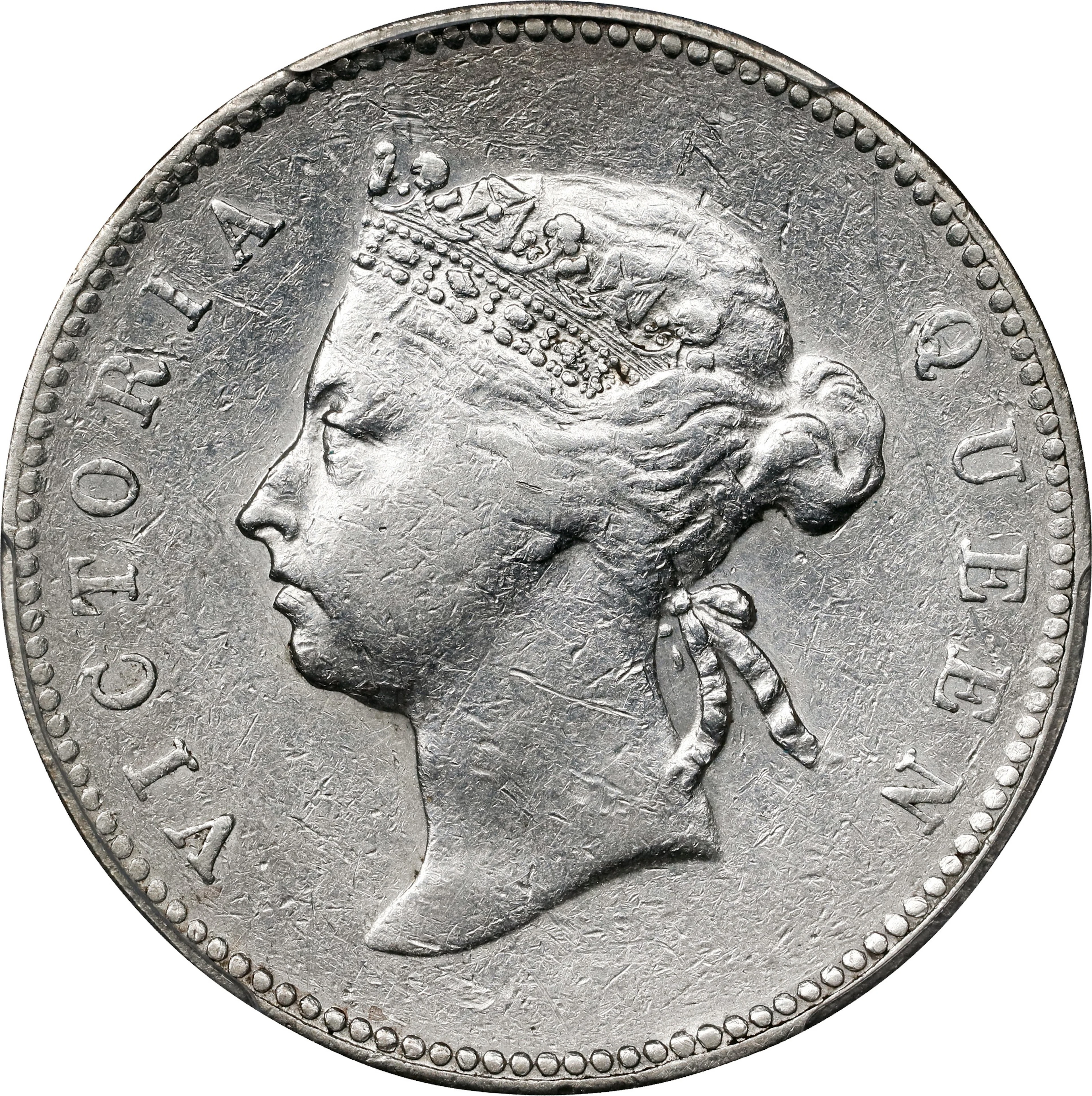 (t) HONG KONG (SAR). 50 Cents, 1893. London Mint. Victoria. PCGS Genuine--Scratc