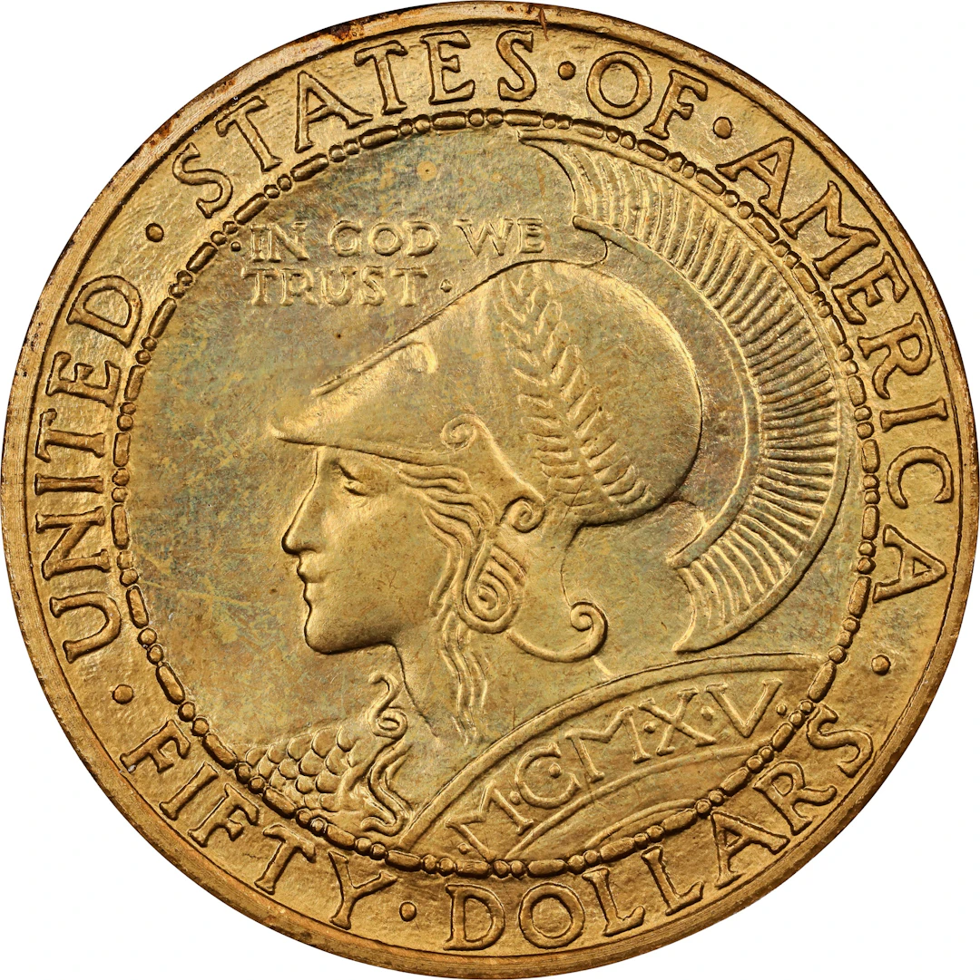 1915-S Panama-Pacific Exposition $50. Round. MS-67 (NGC).