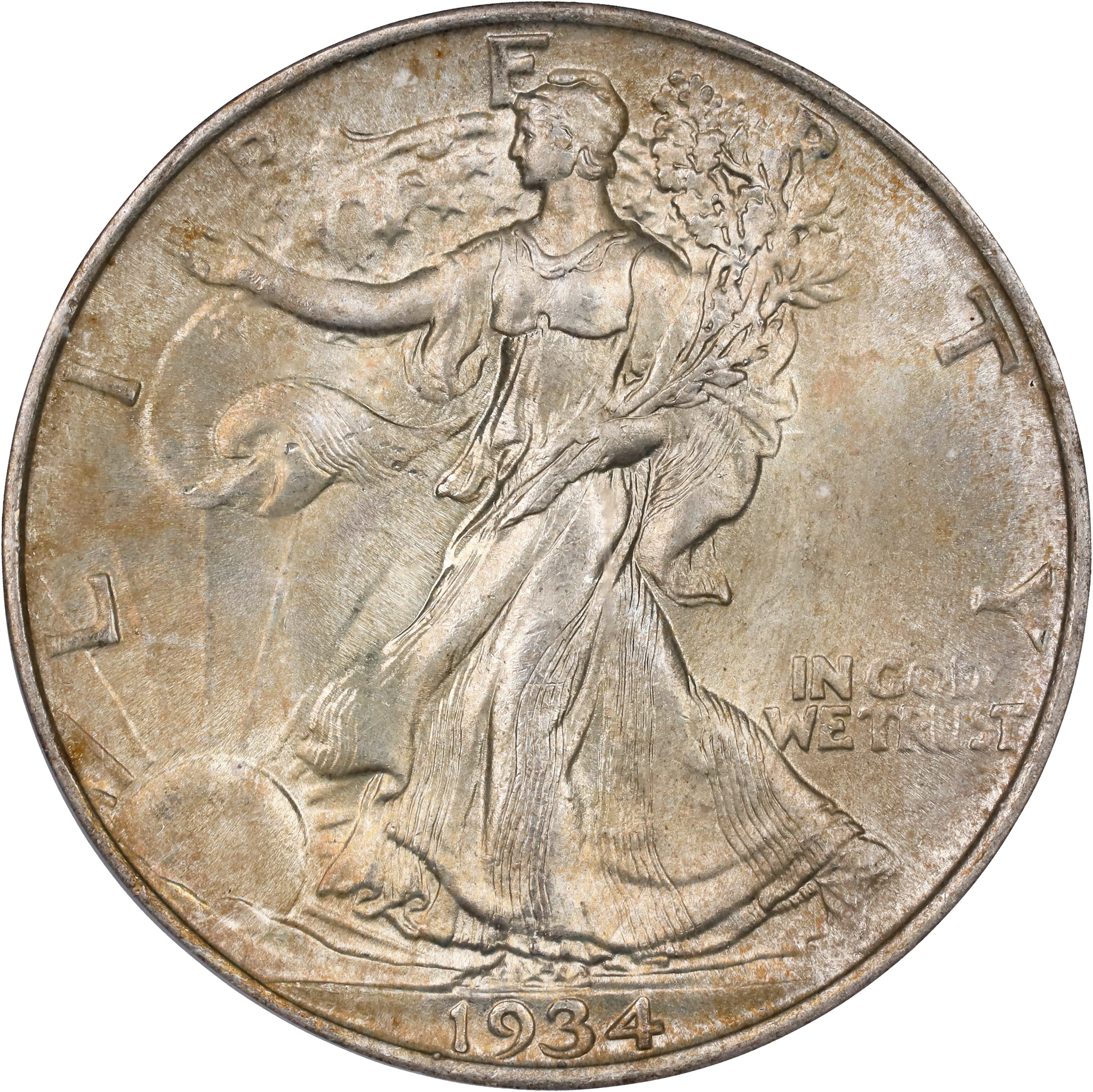 1934 Walking Liberty Half Dollar. MS-66 (PCGS).