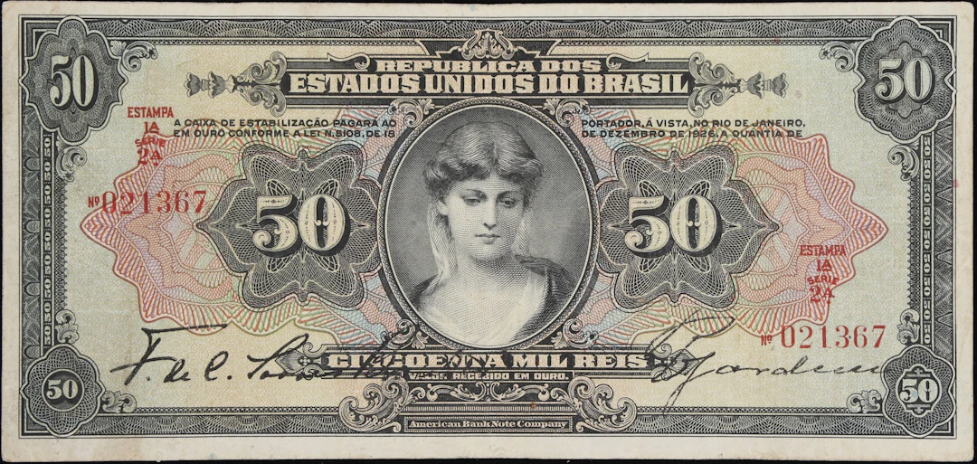 BRAZIL. Caixa de Estabilizacao. 50 Mil Reis, 18.12.1926. P-105a. Fine.
