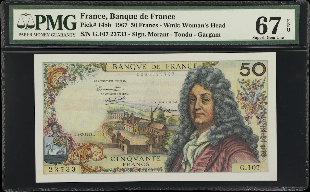FRANCE. Banque de France. 50 Francs, 2.2.1967. P-148b. PMG Superb