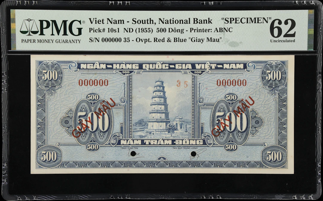 VIETNAM, SOUTH. National Bank of Vietnam. 500 Dong, ND (1955). P-10s1.