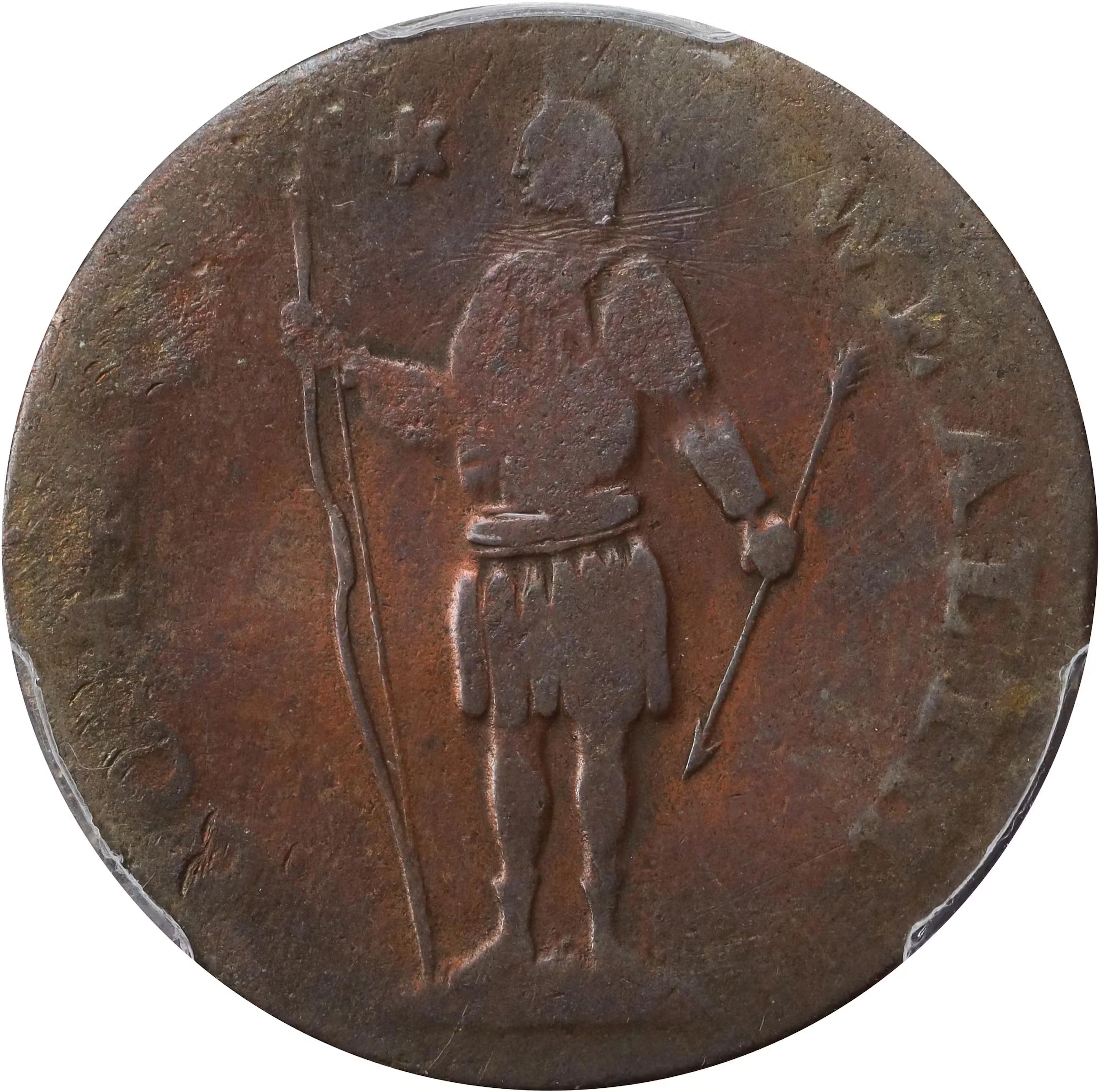 1788 Massachusetts Cent. Ryder 12-I, W-6330. Rarity-4-. Period After
