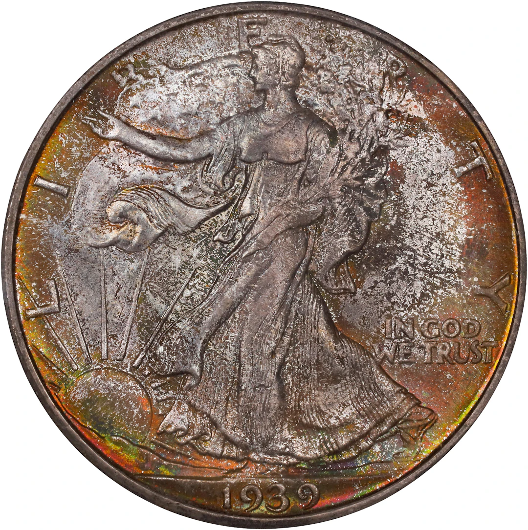 1939-D Walking Liberty Half Dollar. MS-66 (NGC).