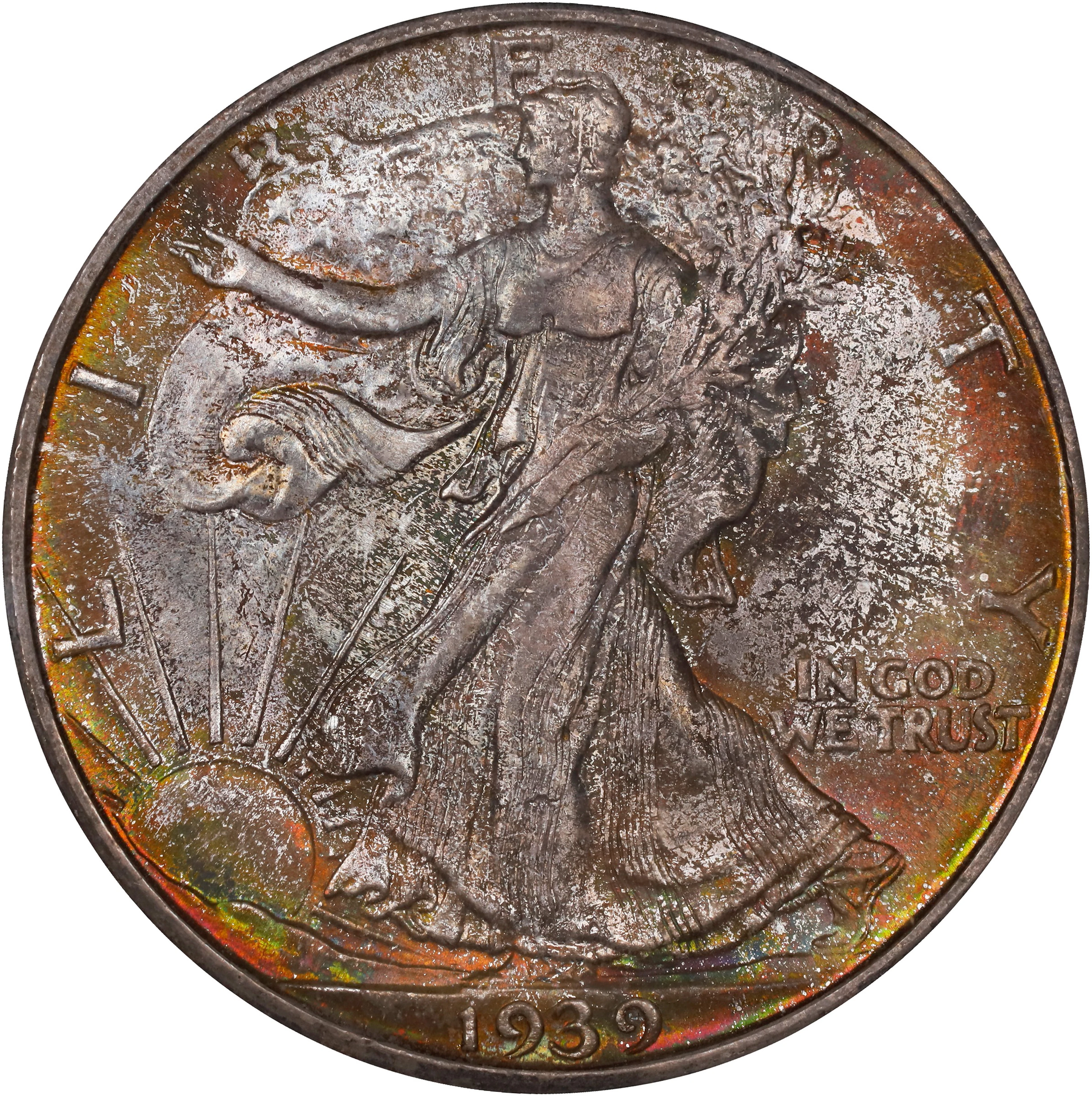 1939-D Walking Liberty Half Dollar. MS-66 (NGC).