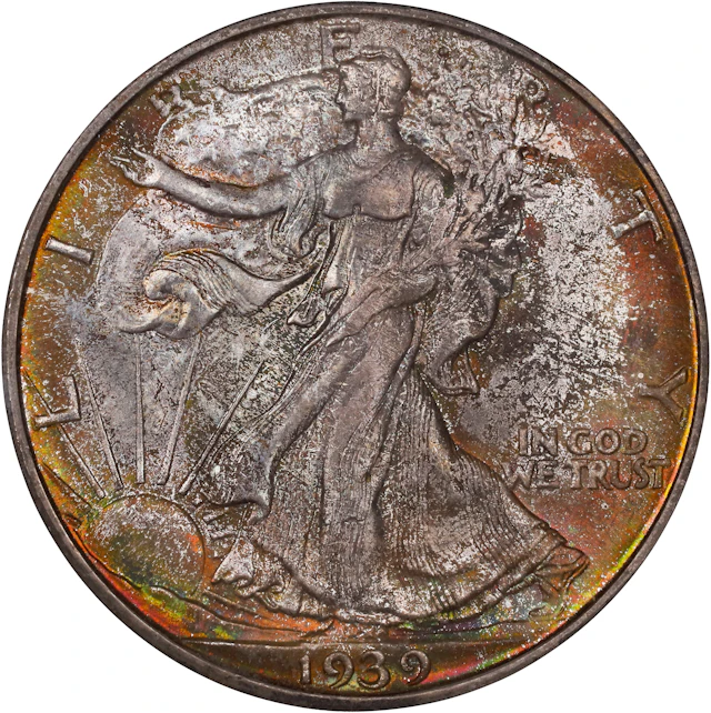 1939-D Walking Liberty Half Dollar. MS-66 (NGC).