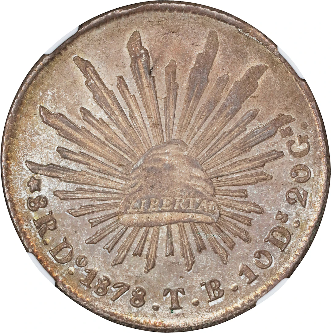 MEXICO. 8 Reales, 1878-Do TB. Durango Mint. NGC MS-62.