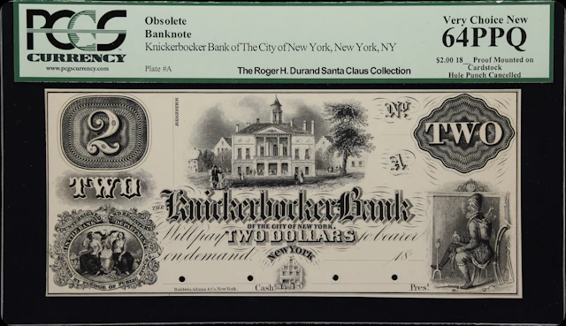 New York, New York. Knickerbocker Bank of the City of New York. 18xx