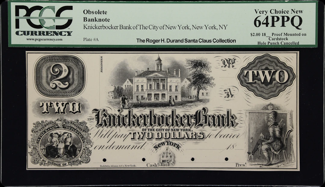 New York, New York. Knickerbocker Bank of the City of New York. 18xx