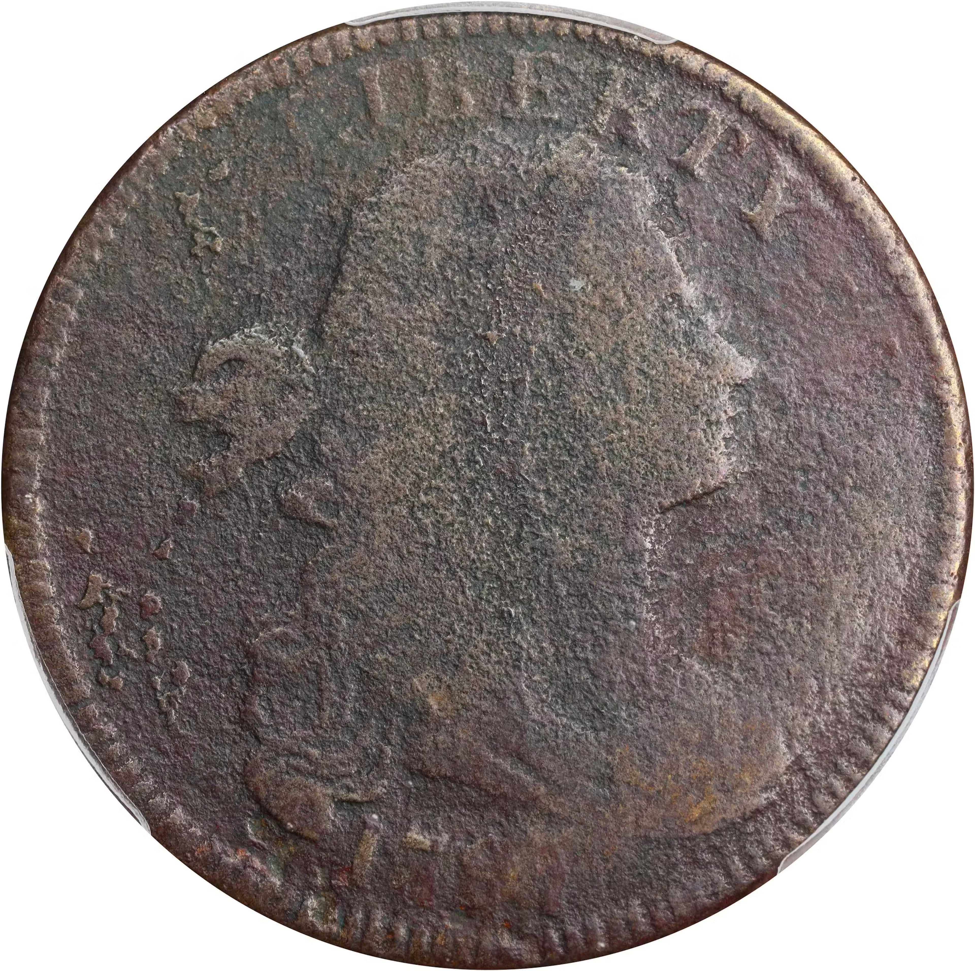 1797 Draped Bust Cent. S-125, B-15. Rarity-5. Reverse of 1797, Stems