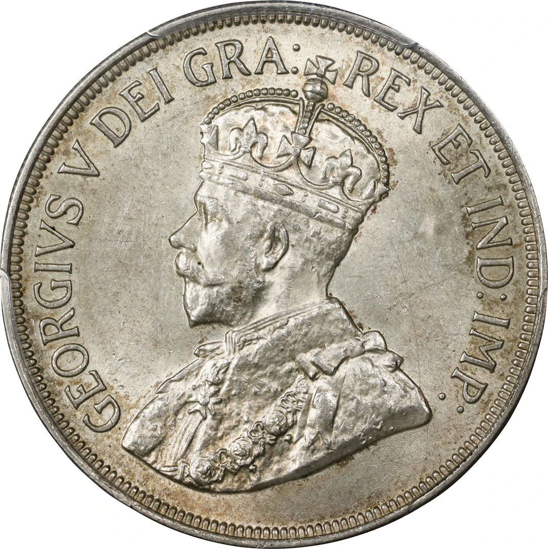 CYPRUS. 45 Piastres, 1928. London Mint. George V. PCGS MS-61.