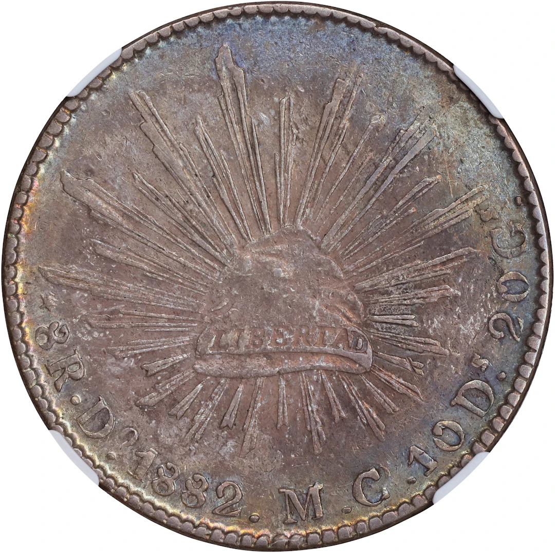 MEXICO. 8 Reales, 1882-Do MC/JP. Durango Mint. NGC AU-58.