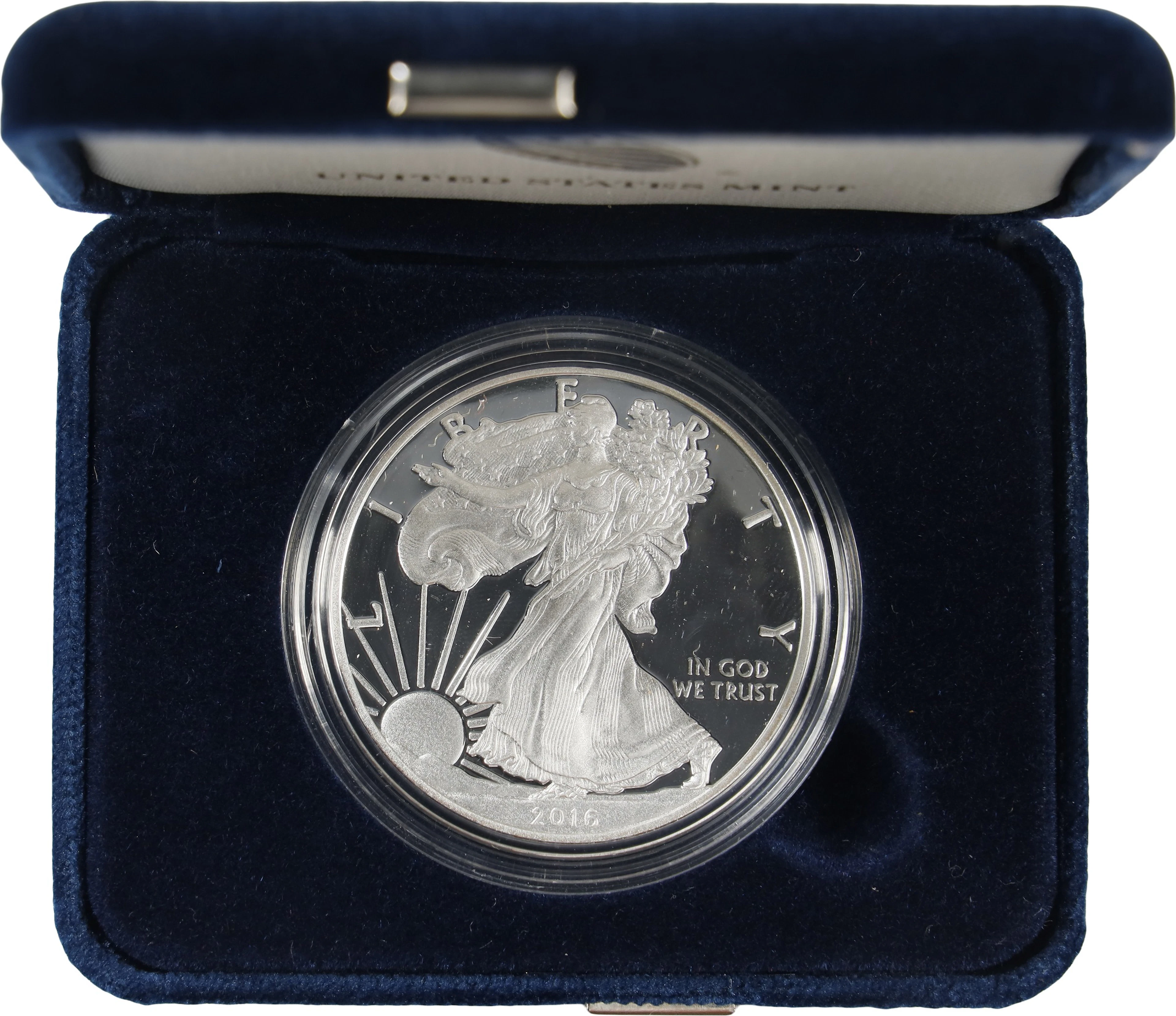 (1 oz, 31.104 g ASW). 2016-W American Silver Eagle. Proof.