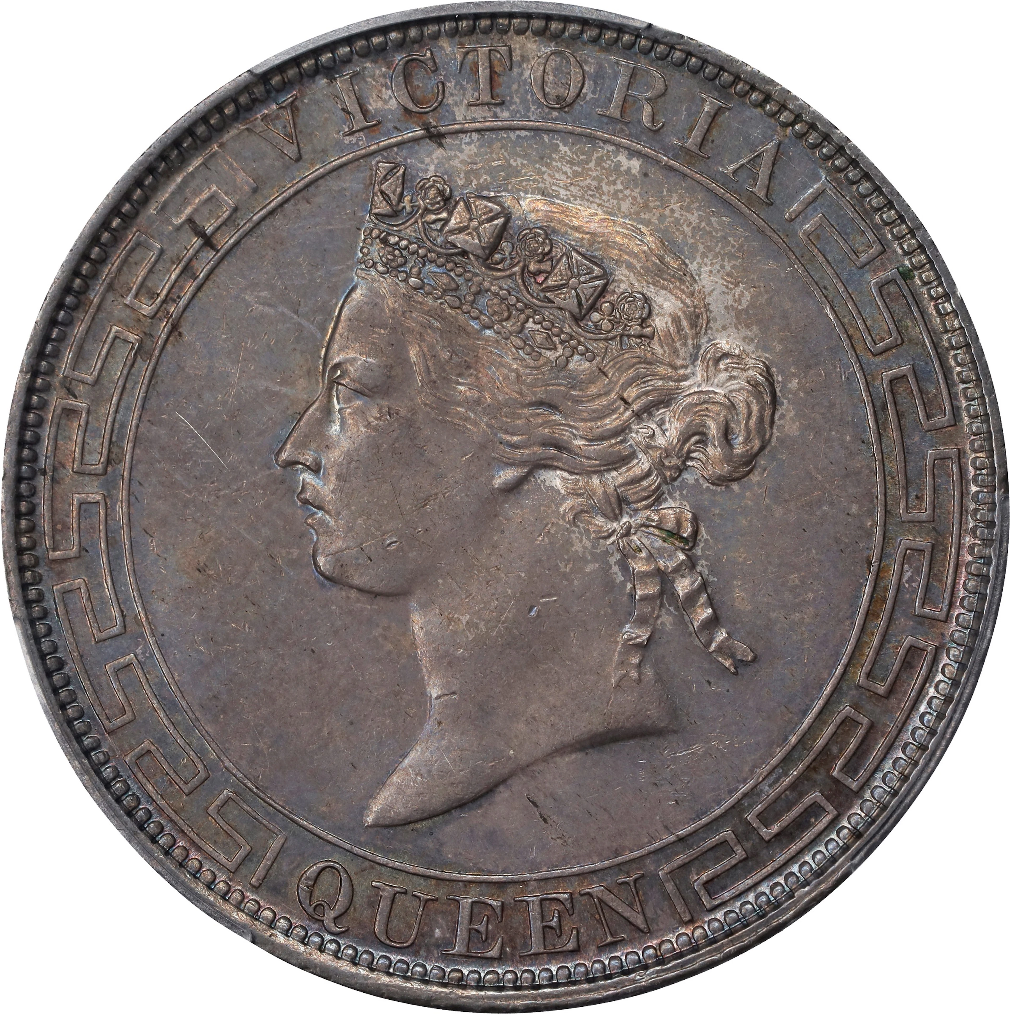 HONG KONG (SAR). Dollar, 1868. Hong Kong Mint. Victoria. PCGS AU-58.