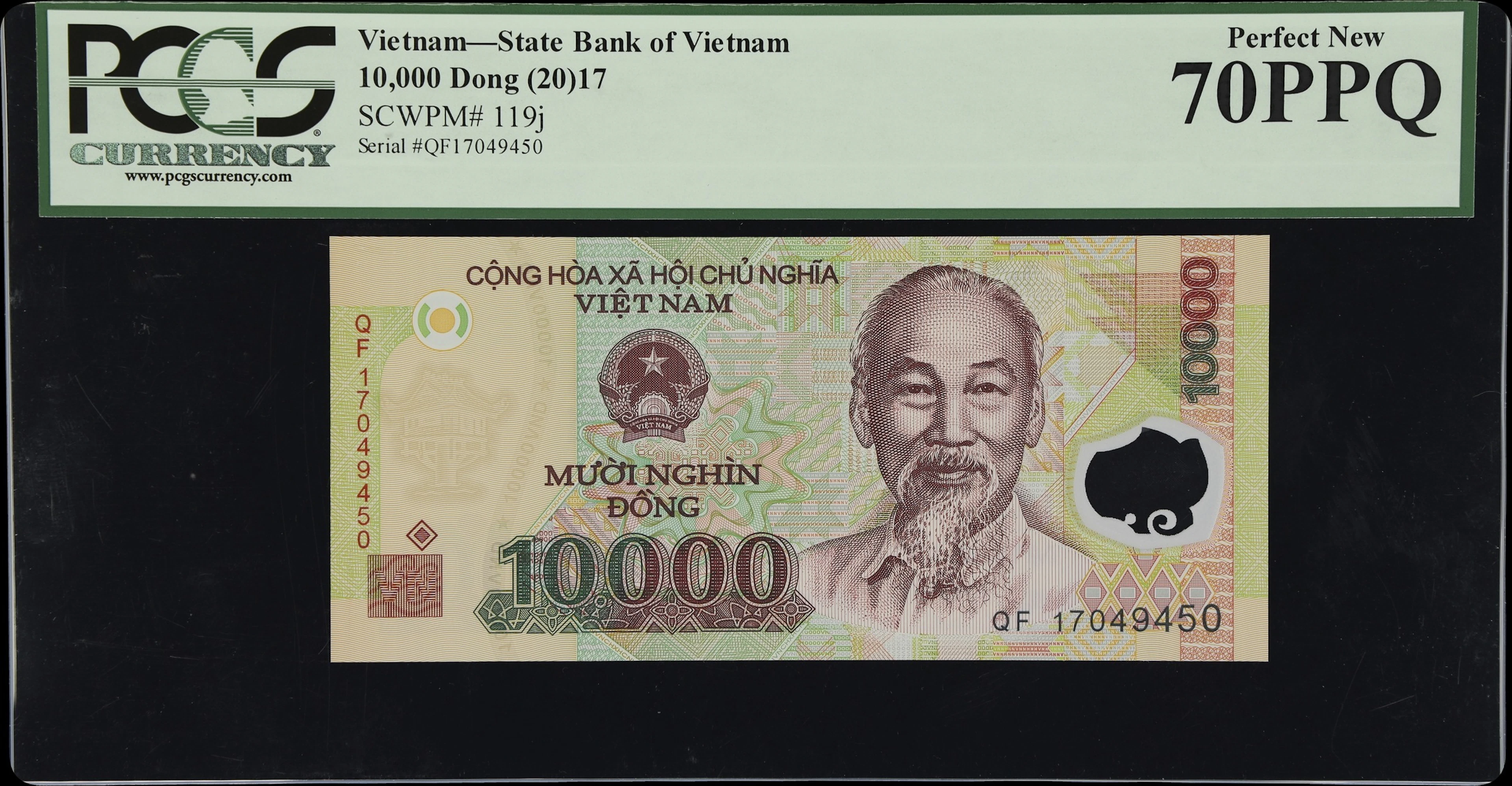 VIETNAM. State Bank of Vietnam. 10,000 Dong, 2017. P-119j. PCGS Currency