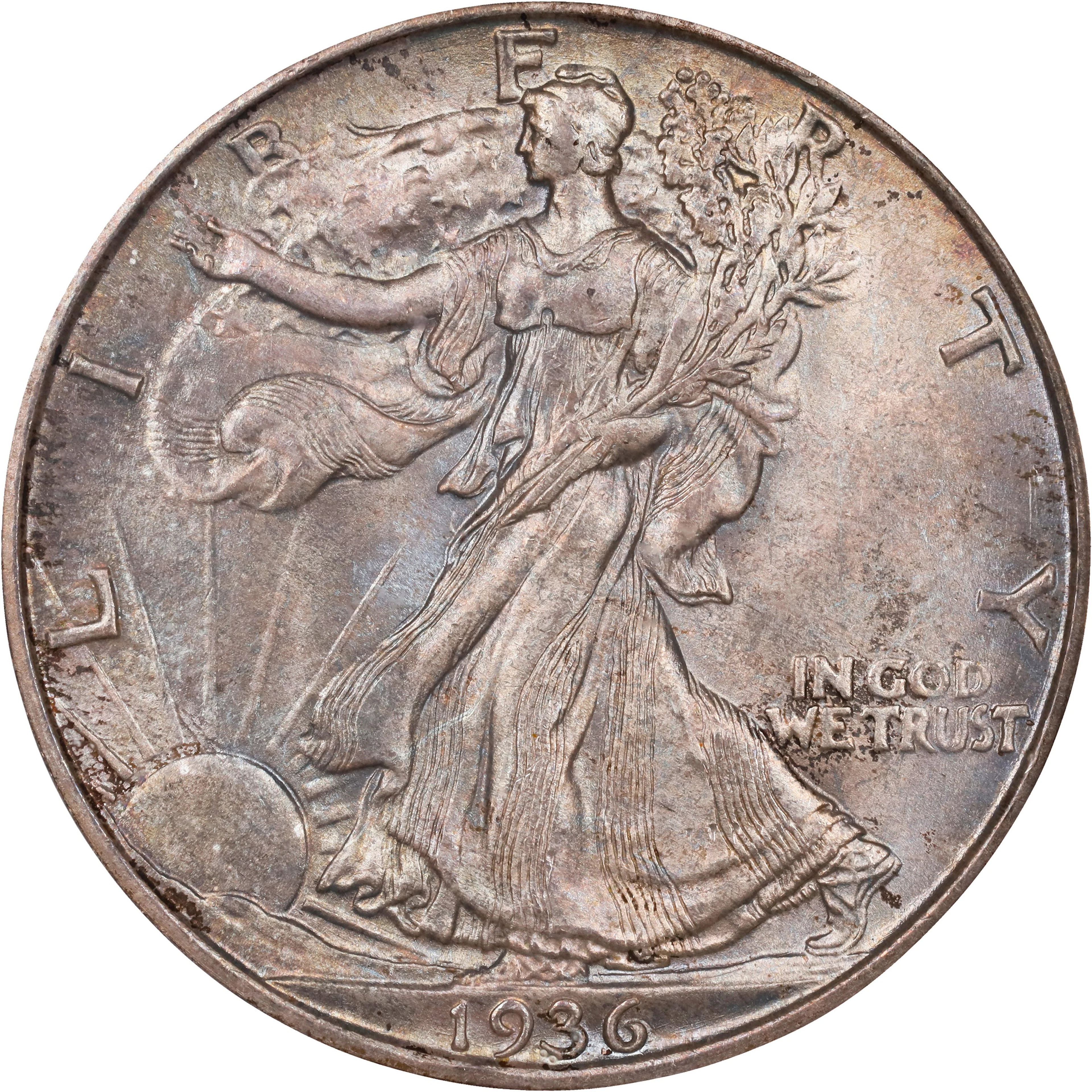 1936-D Walking Liberty Half Dollar. MS-66 (PCGS).