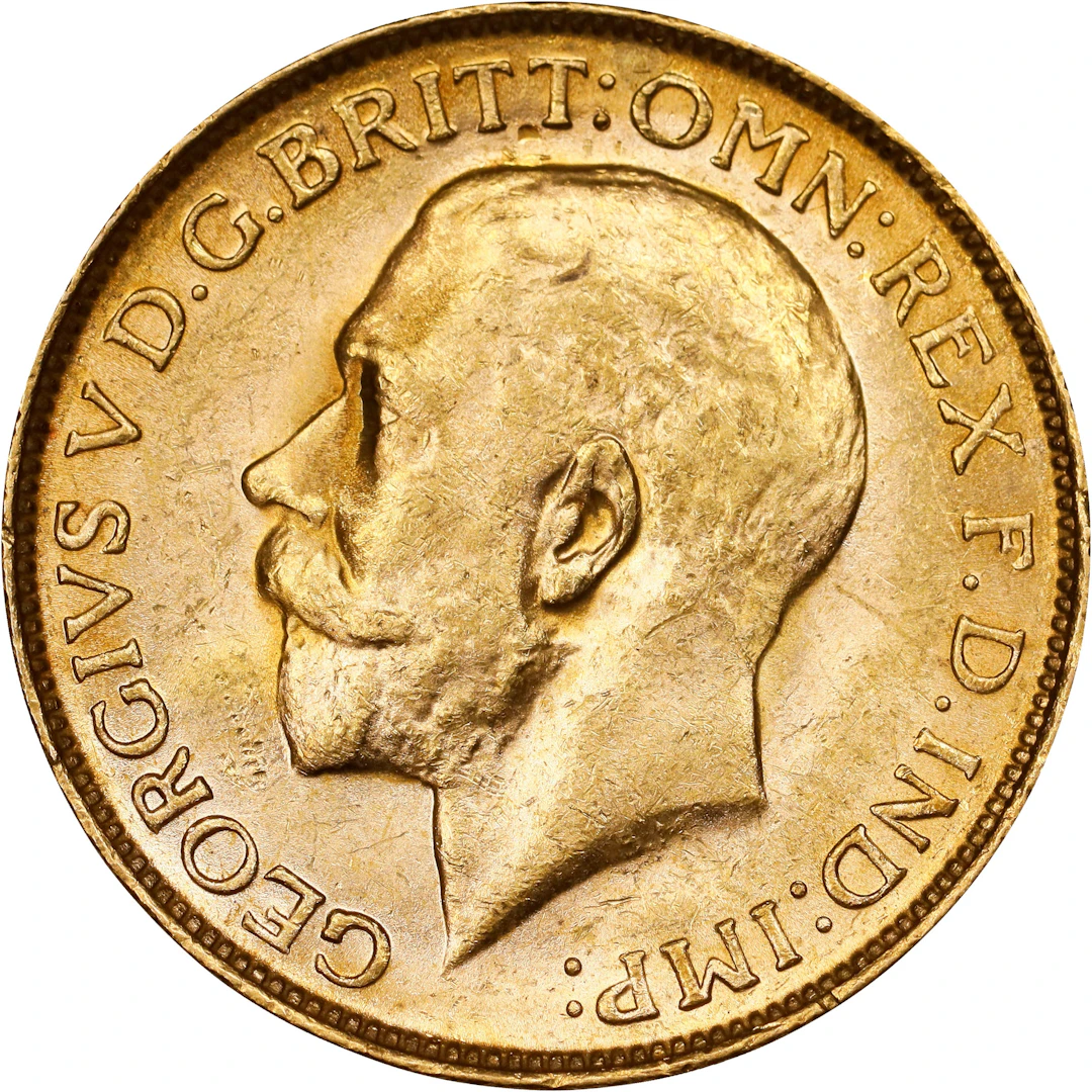 (0.235 oz, 7.309 g AGW). Australia. 1917-P Gold Sovereign.