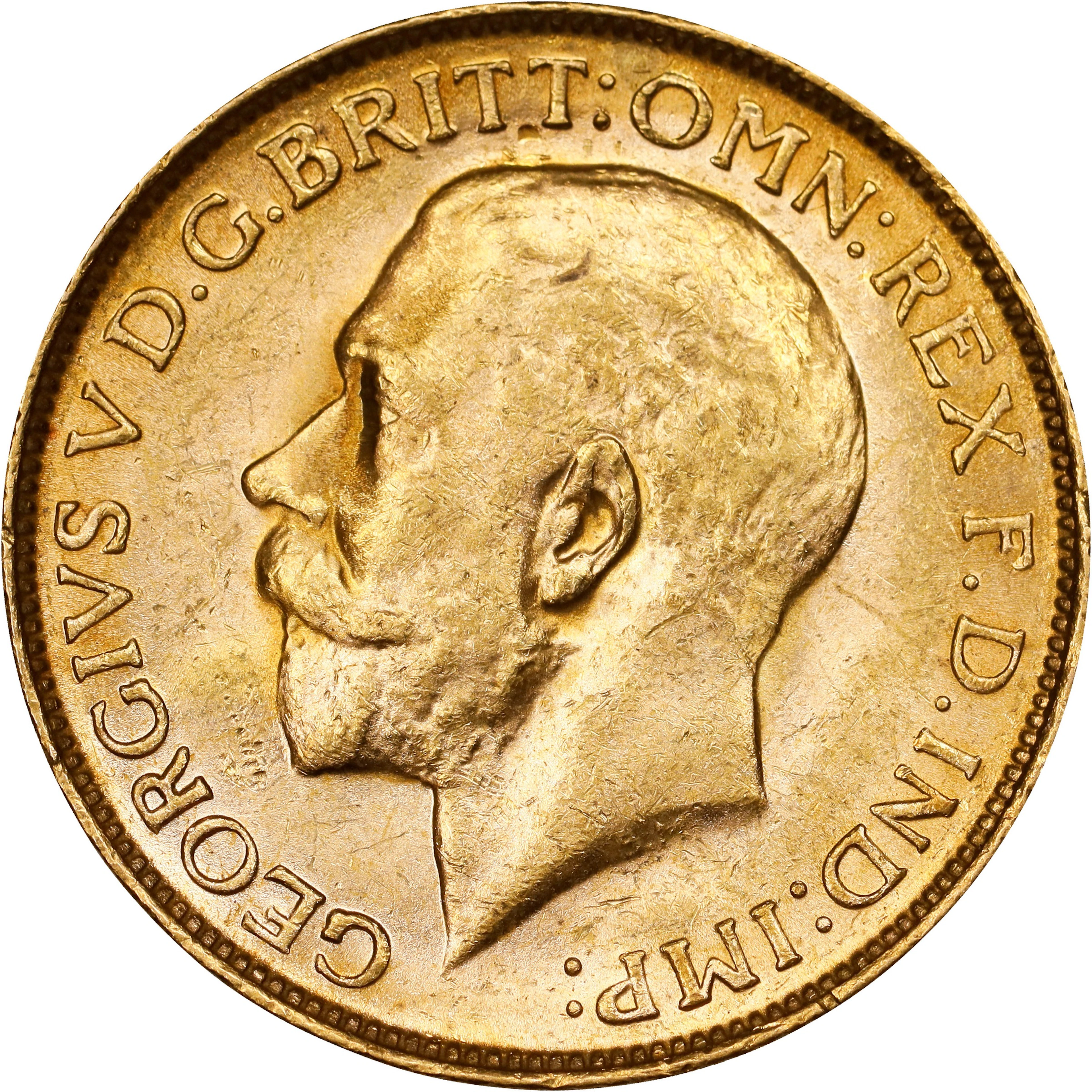 (0.235 oz, 7.309 g AGW). Australia. 1917-P Gold Sovereign.