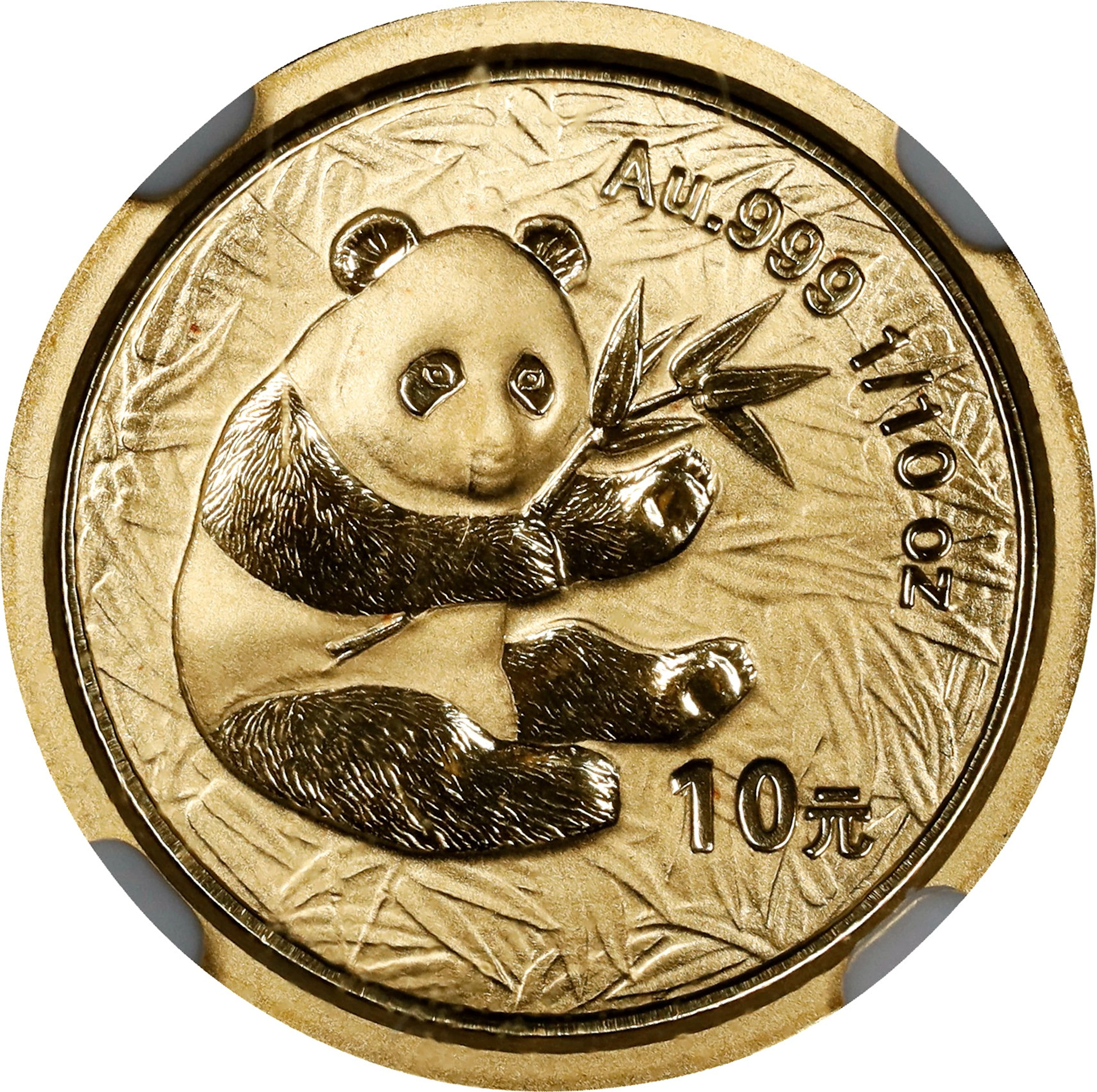 CHINA. Gold 10 Yuan, 2000. Panda Series. NGC MS-69.