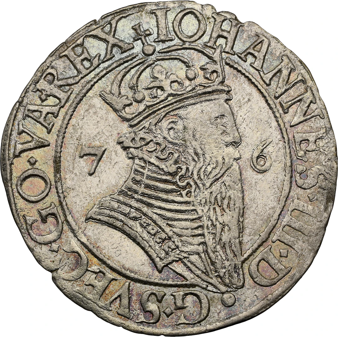 SWEDEN. 4 Öre, 1576. Stockholm Mint. Johan III. NGC AU Details--Cleaned.