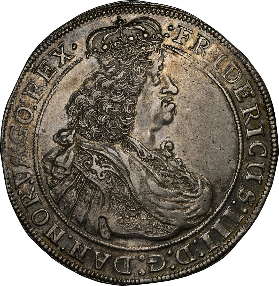 NORWAY. Speciedaler, 1662. Christiania Mint. Frederik III. NGC AU-58.