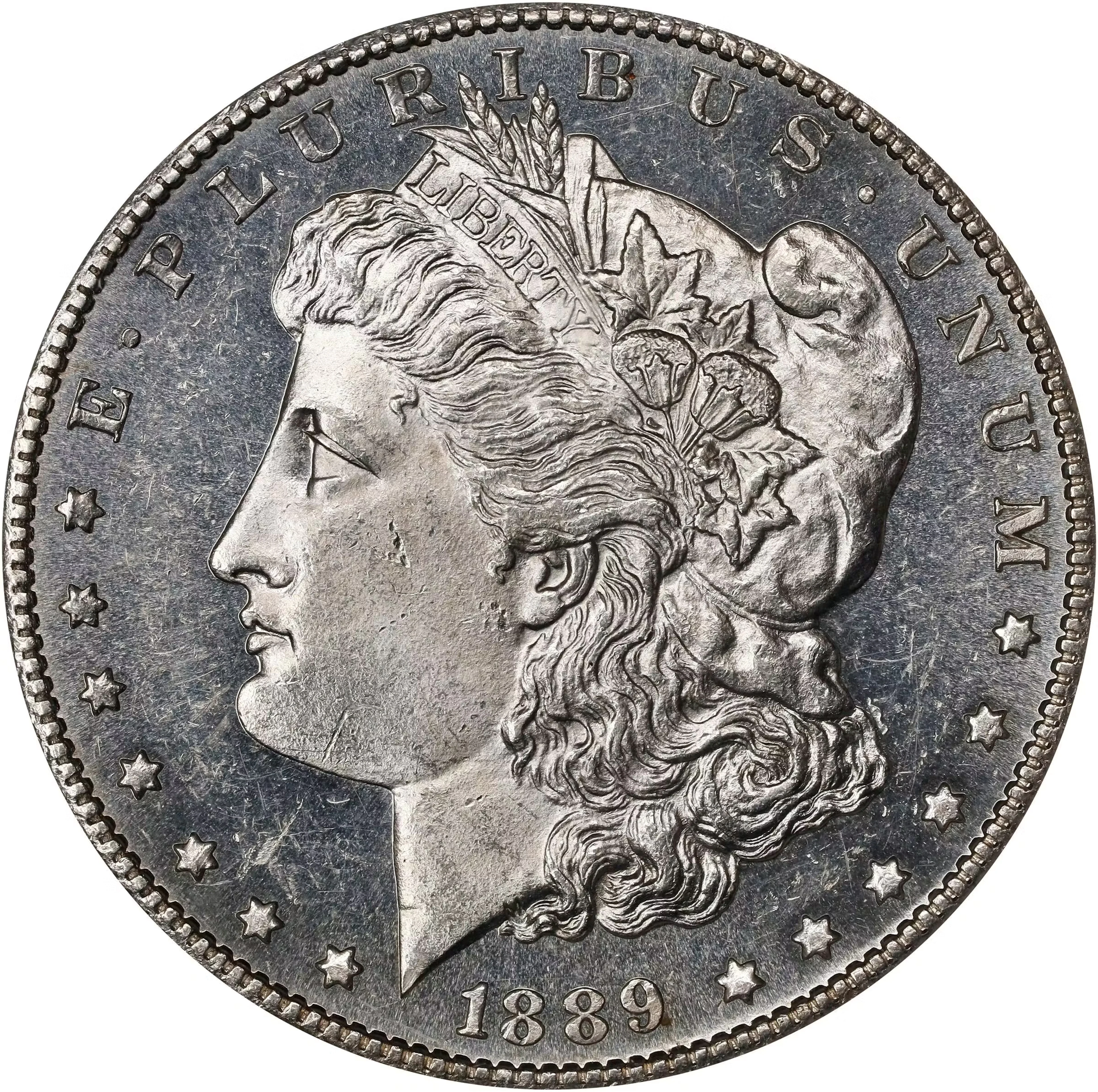 1889-CC Morgan Silver Dollar. MS-63 DPL (NGC).