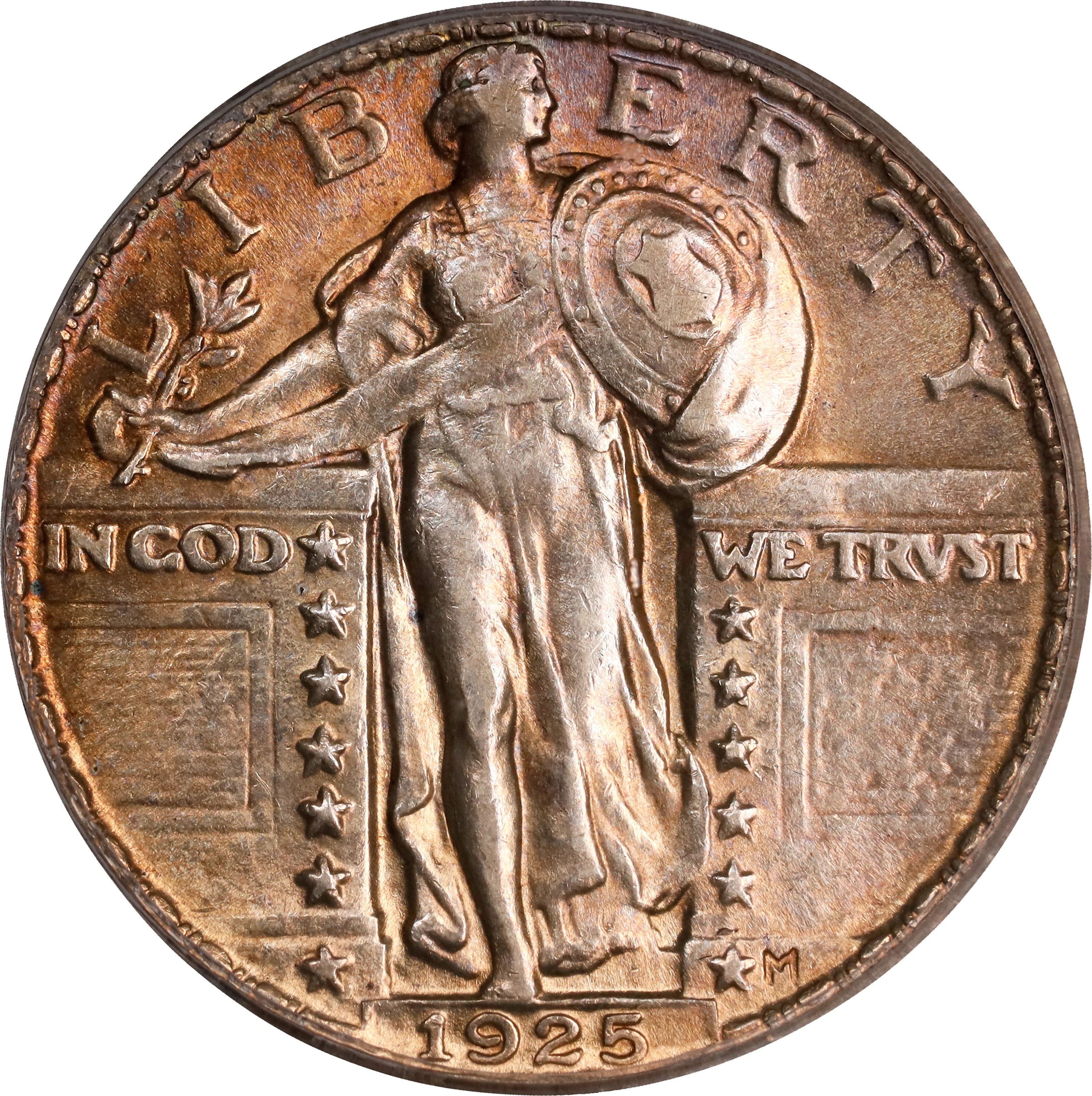 1925 Standing Liberty Quarter. AU-55 (PCGS). OGH Generation 3.1.
