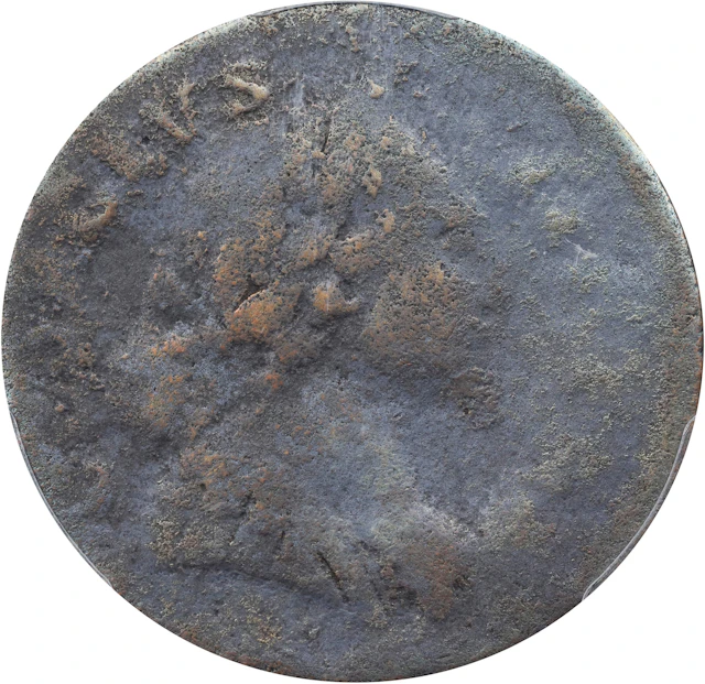 1787 Machin's Mills Halfpenny. Vlack 23-87C, W-7980. Rarity-7-. GEORGIVS