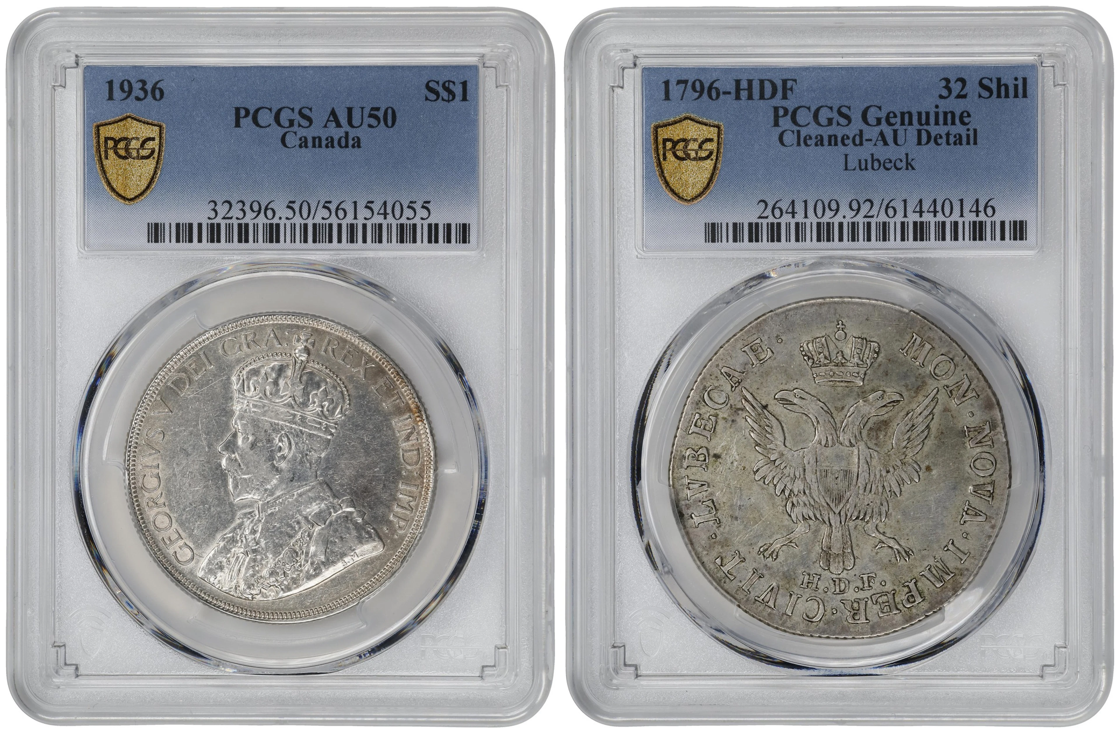MIXED LOTS. Duo of Silver Denominations (2 Pieces), 1796 & 1936. Both