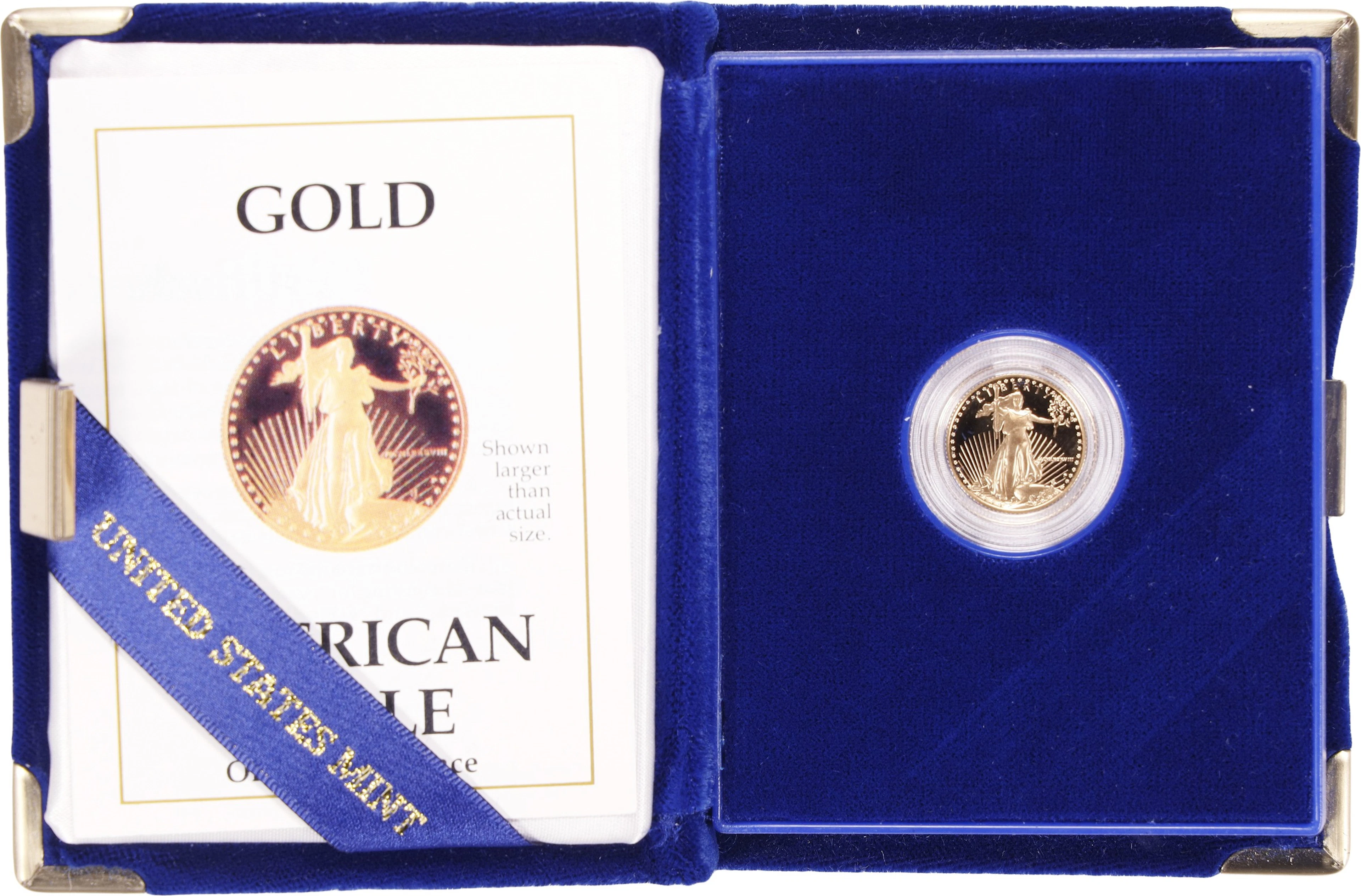 (0.1 oz, 3.11 g AGW). 1988-P American Gold Eagle $5. Proof.