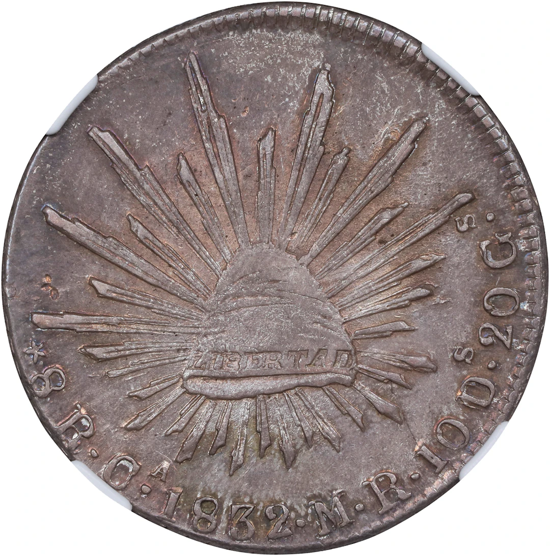 MEXICO. 8 Reales, 1832-Ca MR. Chihuahua Mint. NGC AU Details--Reverse