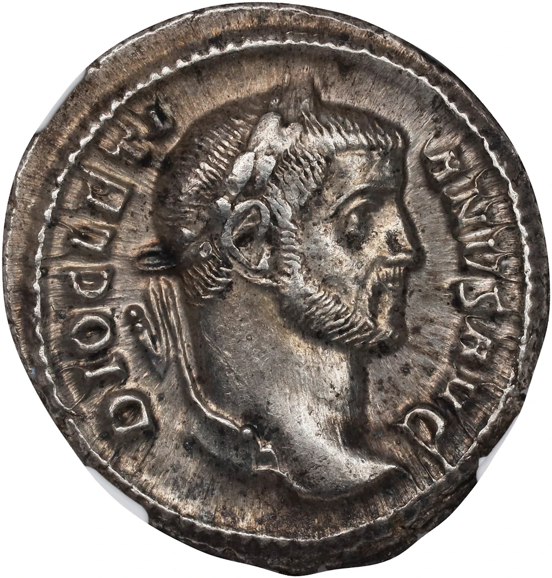 DIOCLETIAN, A.D. 284-305. AR Argenteus, Rome Mint, 1st Officina, ca.