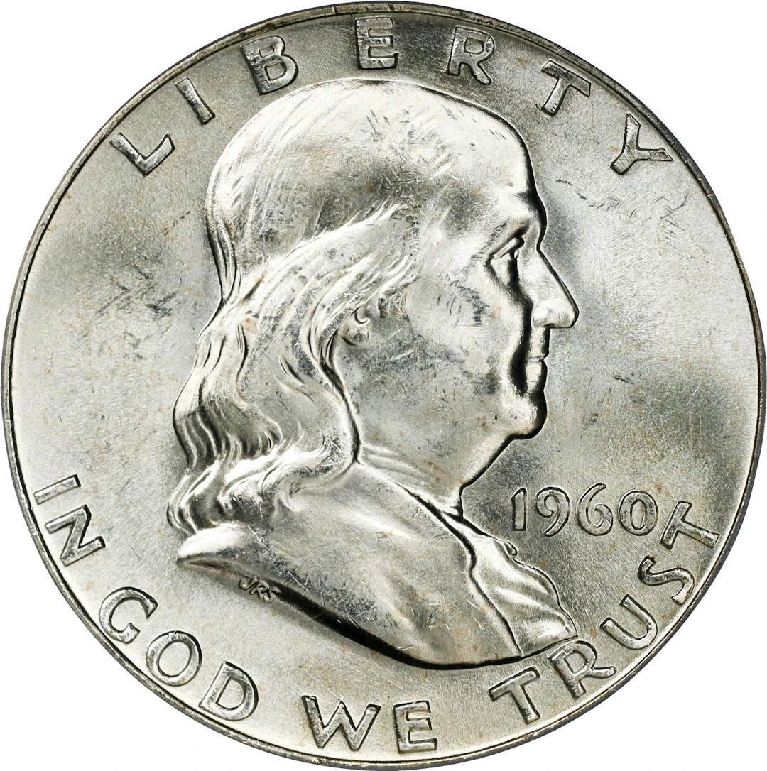 1960-D Franklin Half Dollar. MS-64 FBL (PCGS). OGH Generation 3.1.