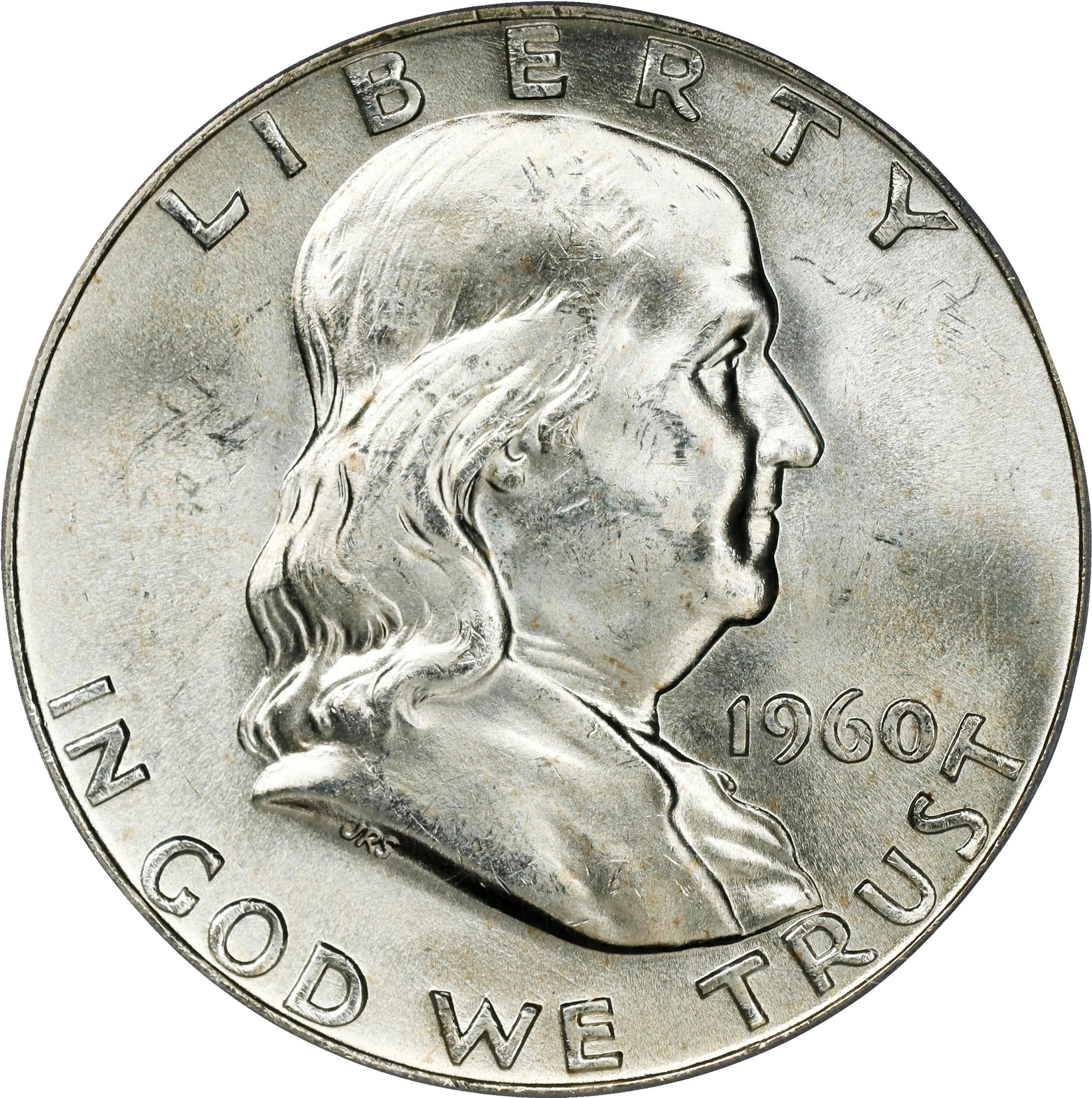1960-D Franklin Half Dollar. MS-64 FBL (PCGS). OGH Generation 3.1.