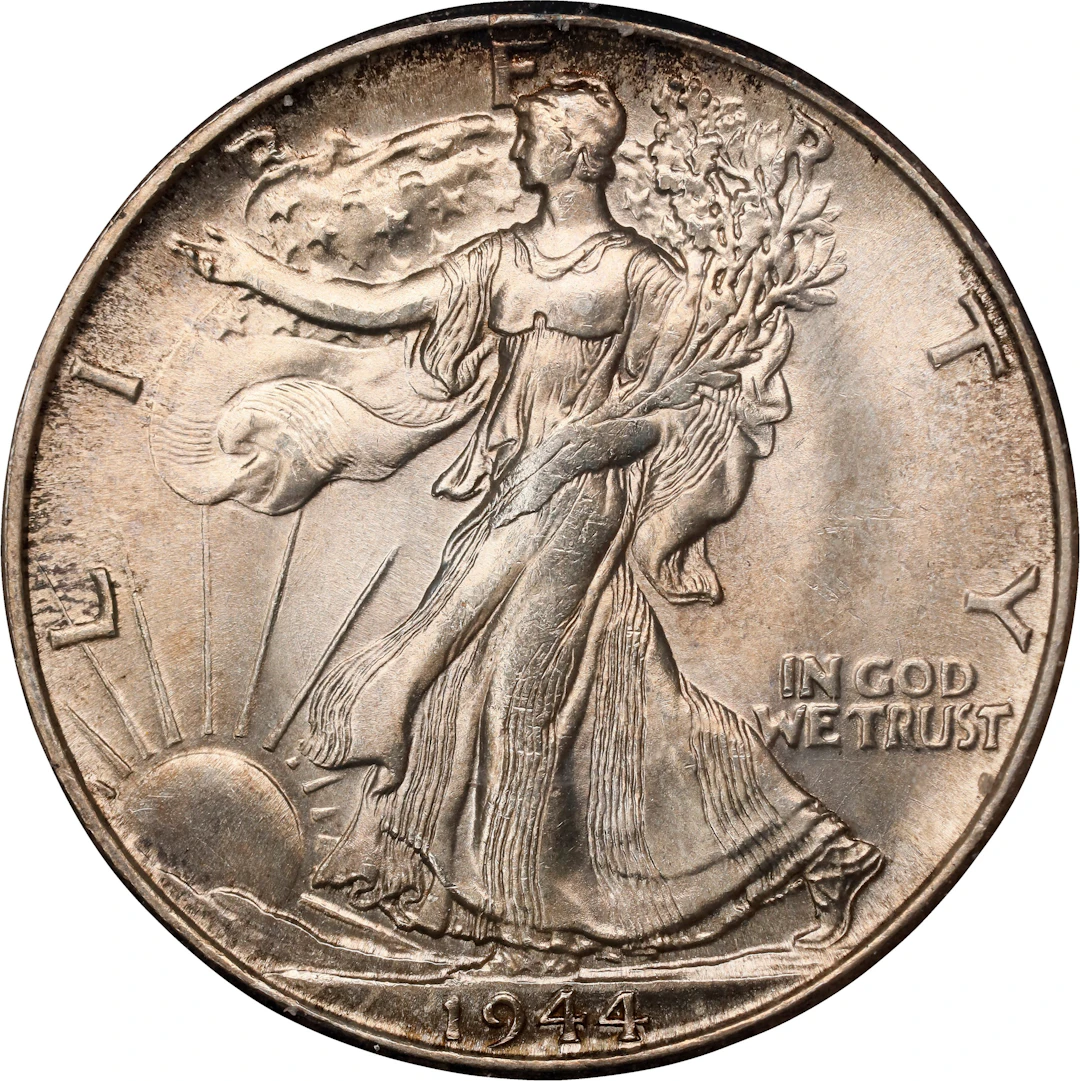 1944 Walking Liberty Half Dollar. MS-63 (PCGS). OGH Generation 1.2 Rattler.