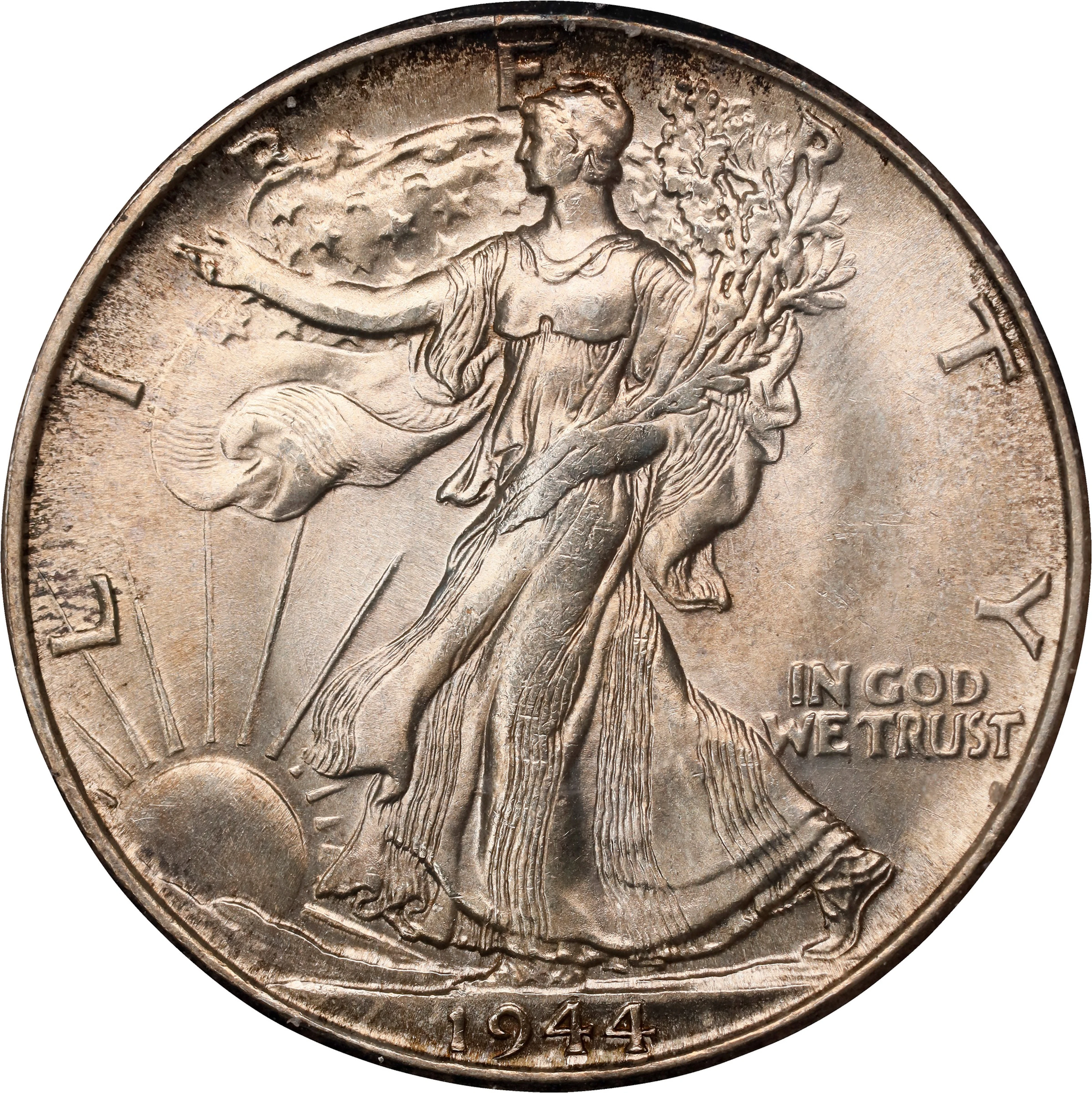 1944 Walking Liberty Half Dollar. MS-63 (PCGS). OGH Generation 1.2 Rattler.