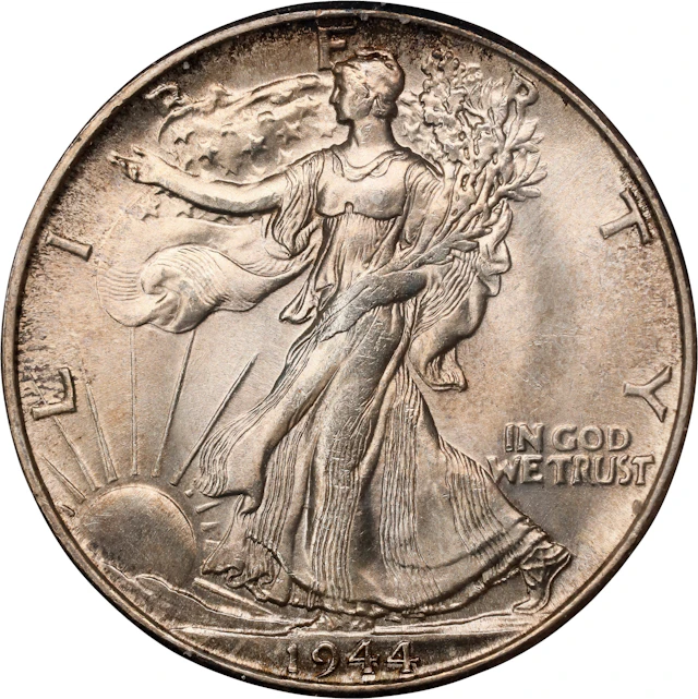 1944 Walking Liberty Half Dollar. MS-63 (PCGS). OGH Generation 1.2 Rattler.