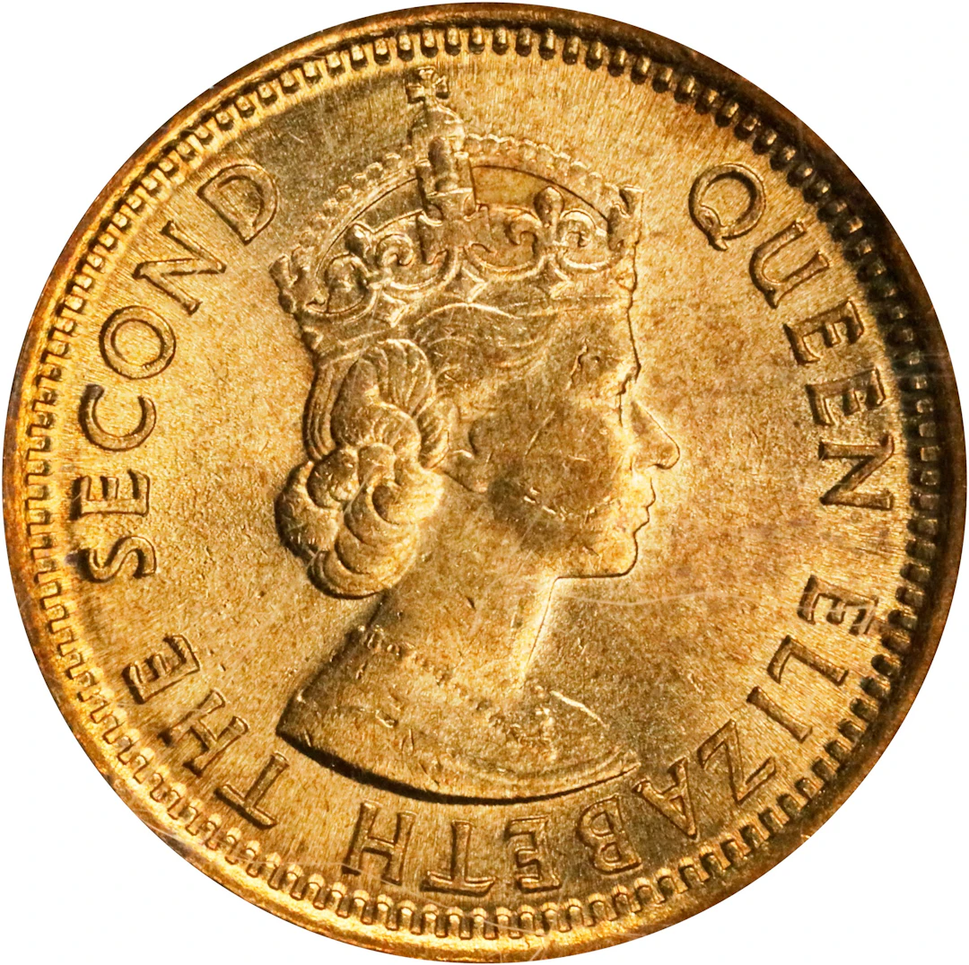 HONG KONG (SAR). 5 Cents, 1963. London Mint. Elizabeth II. NGC MS-64.