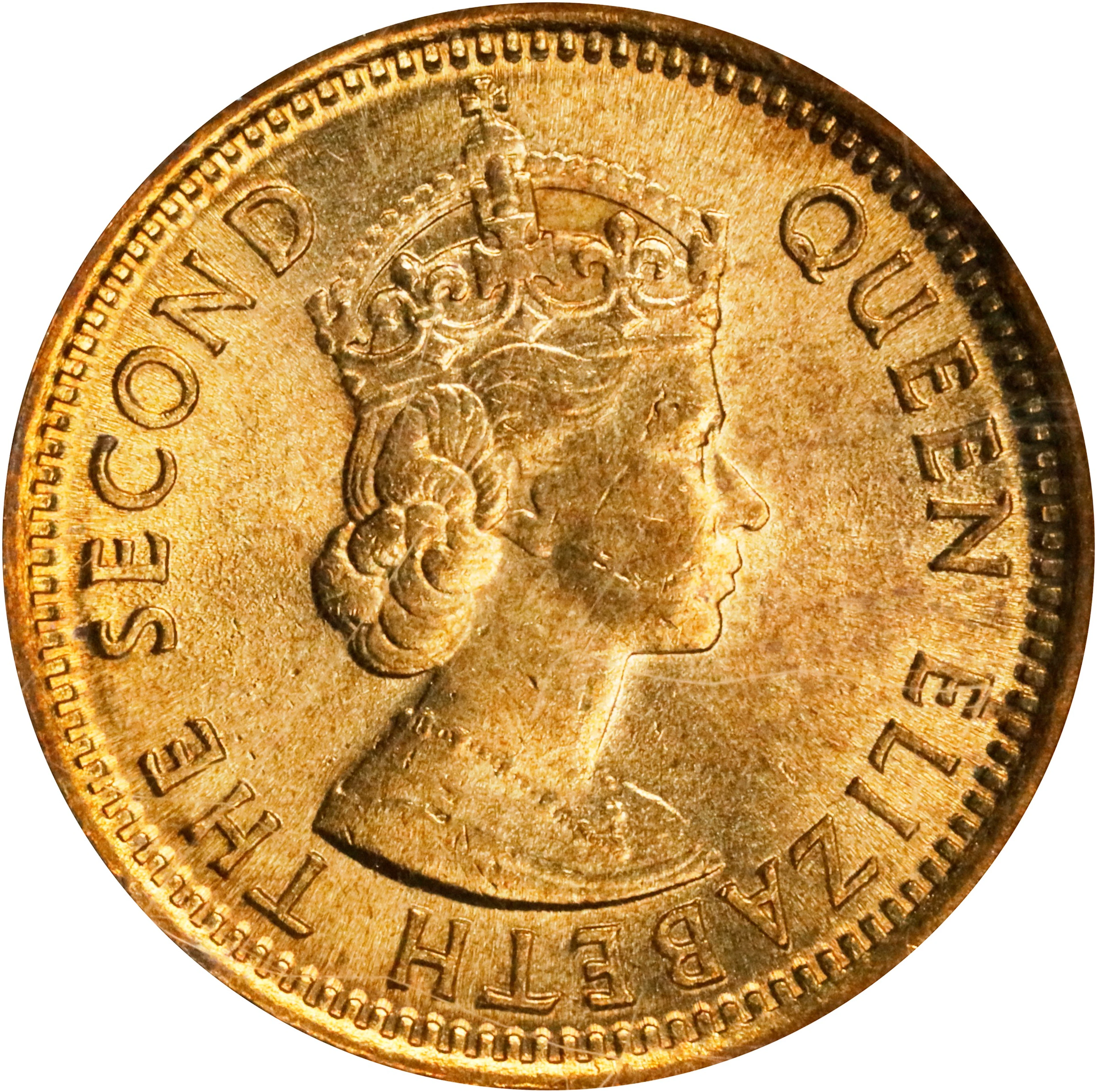 HONG KONG (SAR). 5 Cents, 1963. London Mint. Elizabeth II. NGC MS-64.