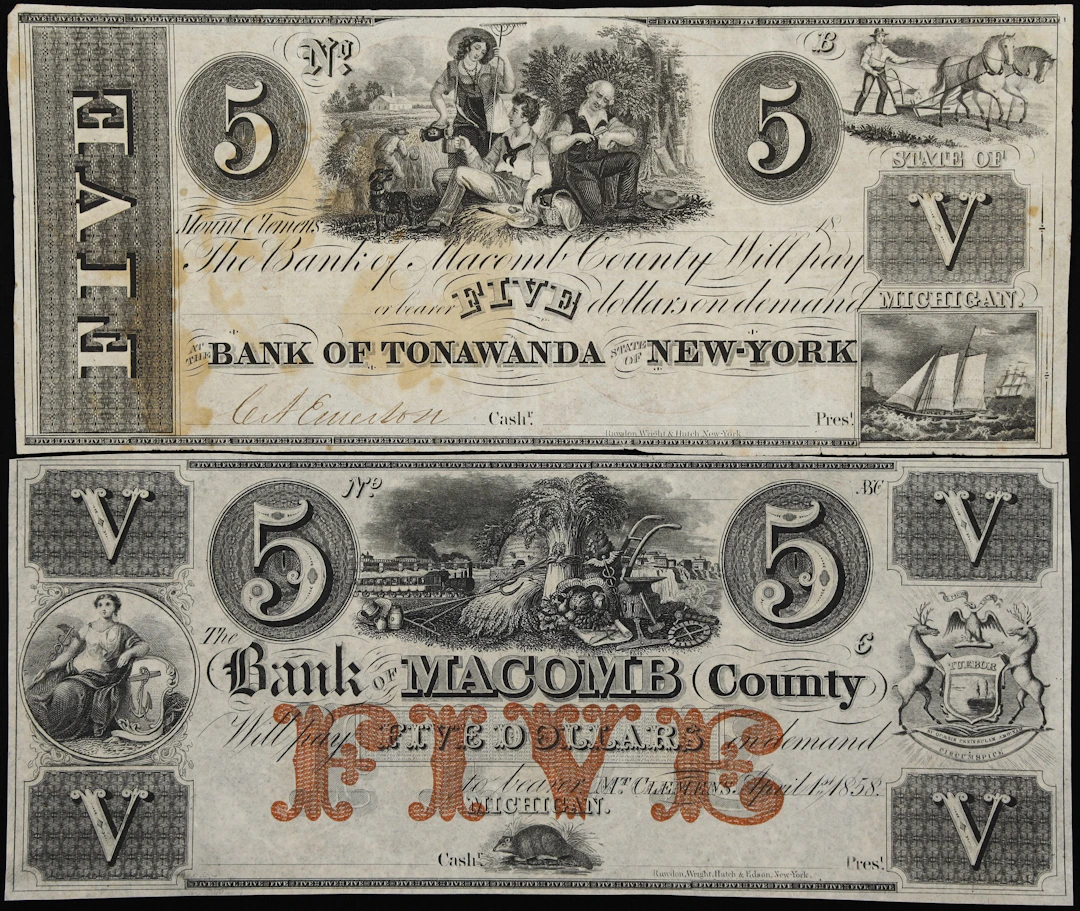 Lot of (2) Mount Clemens, Michigan. Bank of Macomb County & Bank of