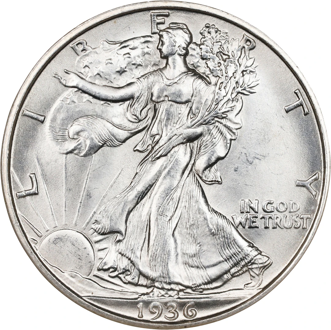 1936-D Walking Liberty Half Dollar. MS-65 (NGC).