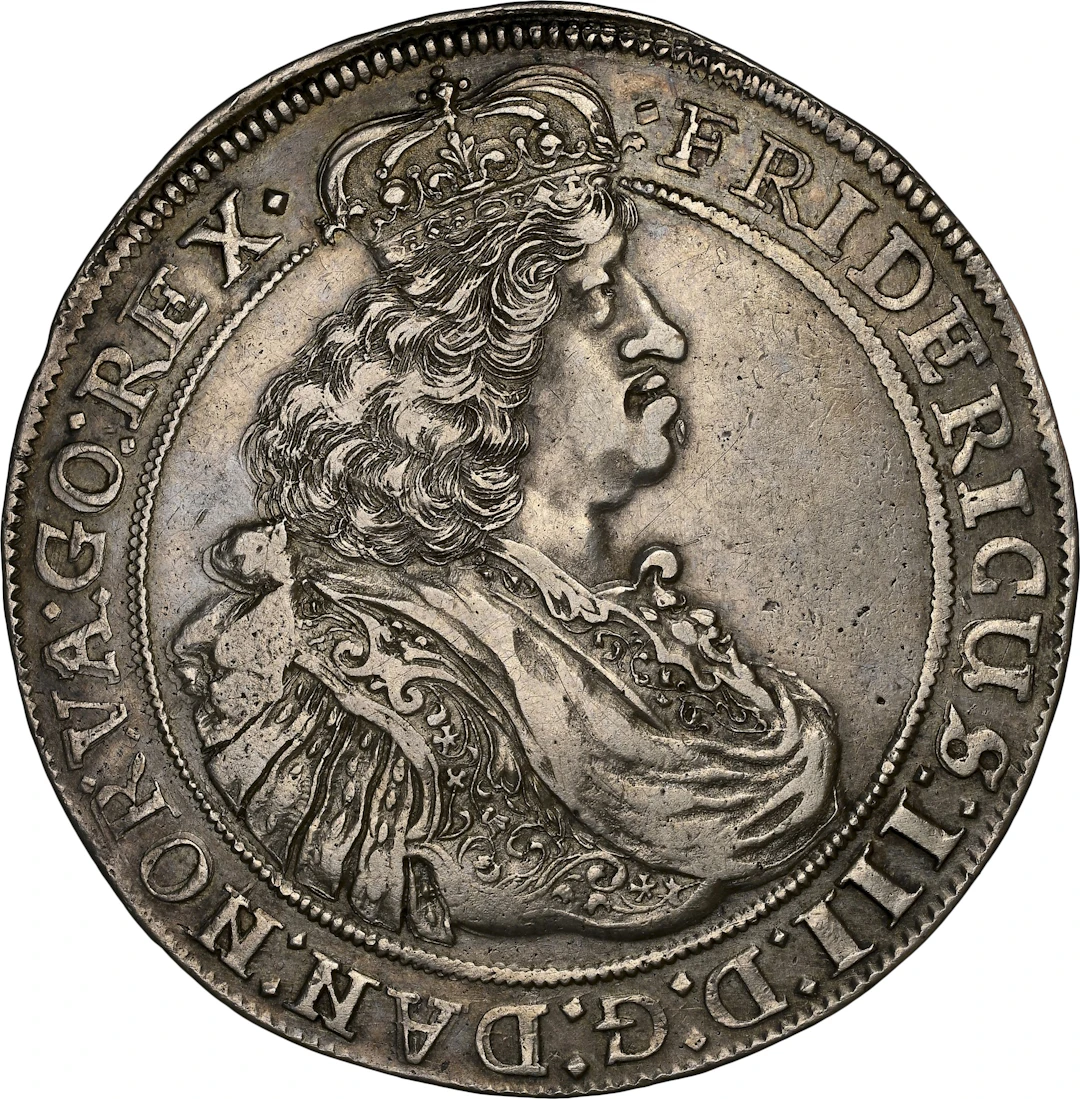 NORWAY. Speciedaler, 1662. Christiania Mint. Frederik III. NGC EF