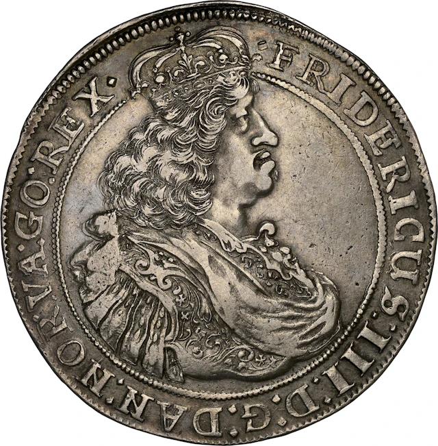 NORWAY. Speciedaler, 1662. Christiania Mint. Frederik III. NGC EF