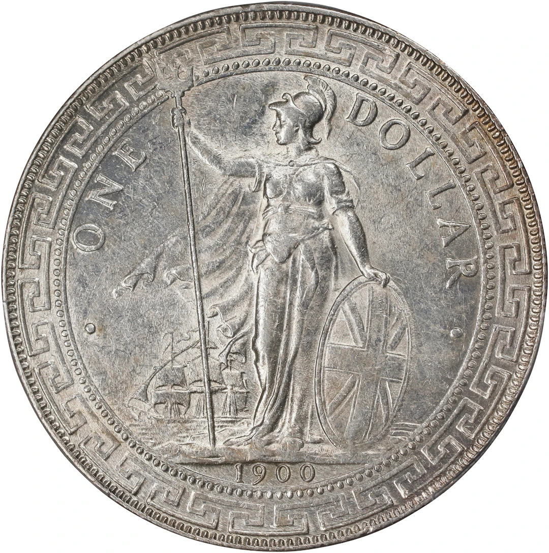 GREAT BRITAIN. Trade Dollar, 1900-B. Bombay Mint. Victoria. PCGS AU-58.