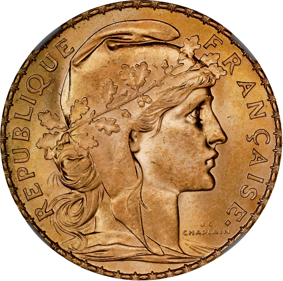 FRANCE. 20 Francs, 1912. Paris Mint. NGC MS-67.