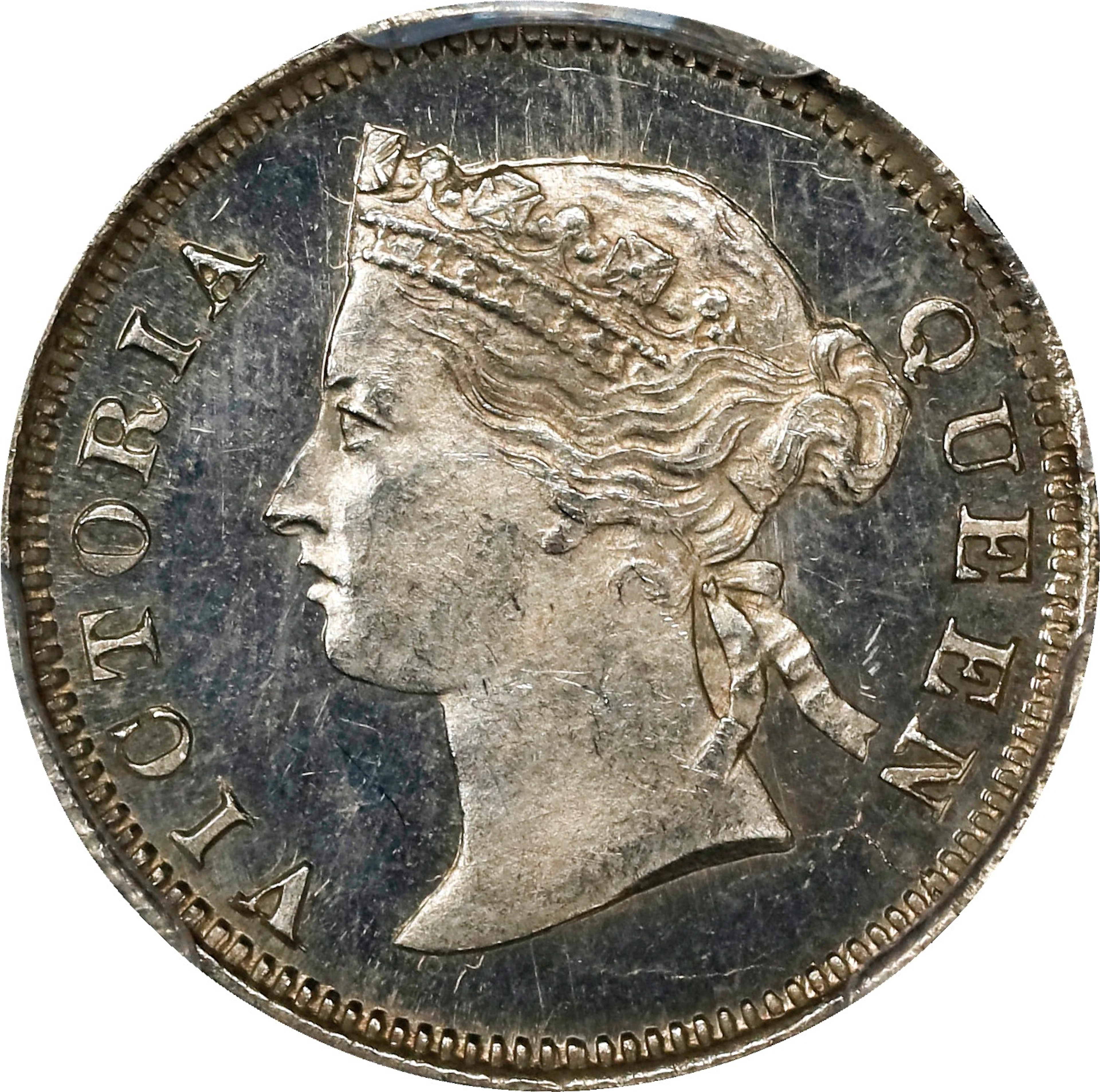 (t) HONG KONG (SAR). 5 Cents, 1881. London Mint. Victoria. PCGS MS-64.