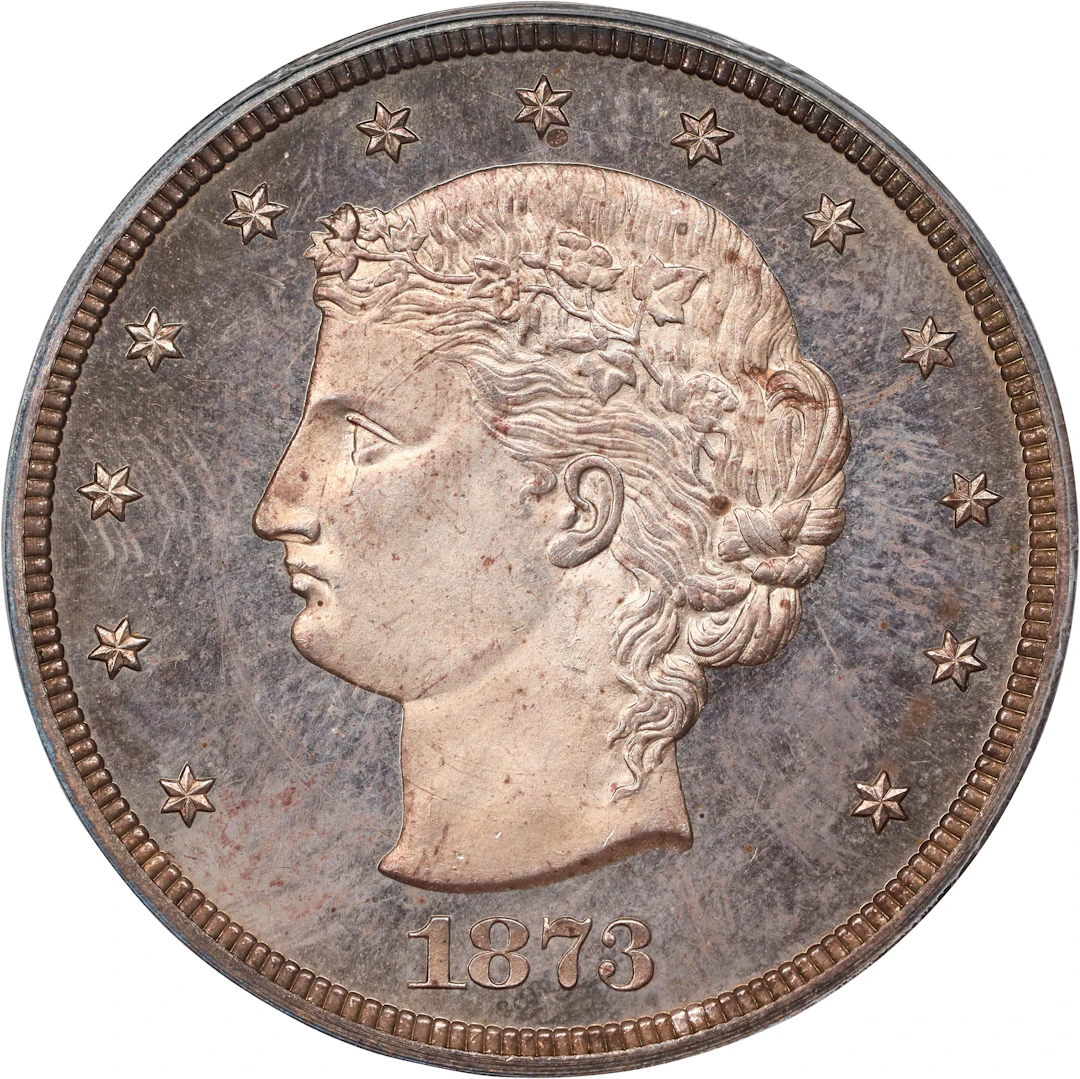 1873 Pattern Trade Dollar. Judd-1281, Pollock-1423. Rarity-4. Silver.
