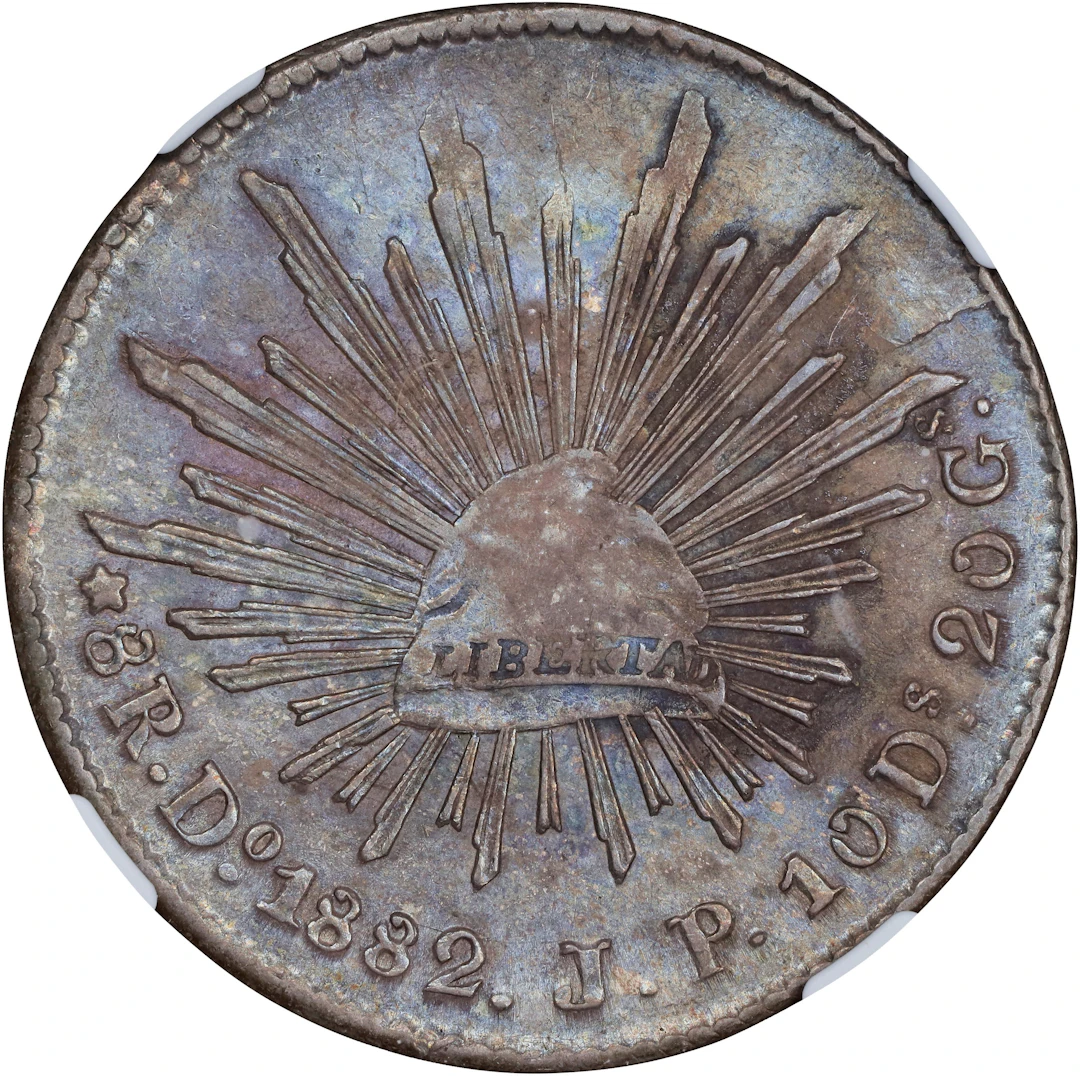 MEXICO. 8 Reales, 1882-Do JP. Durango Mint. NGC AU-58.