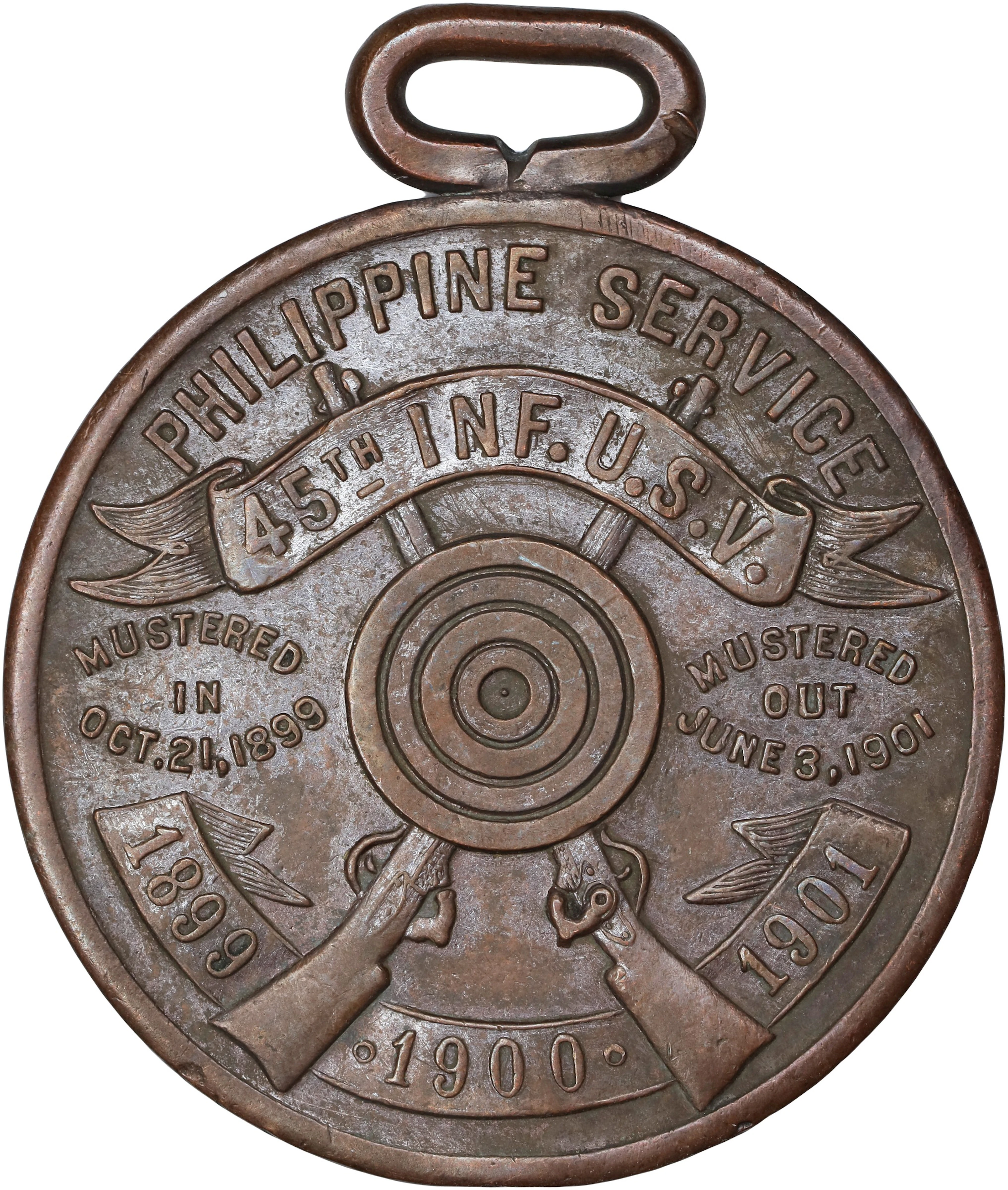 PHILIPPINES. Philippine Service Bronze Medal, 1901. ABOUT UNCIRCULATED.