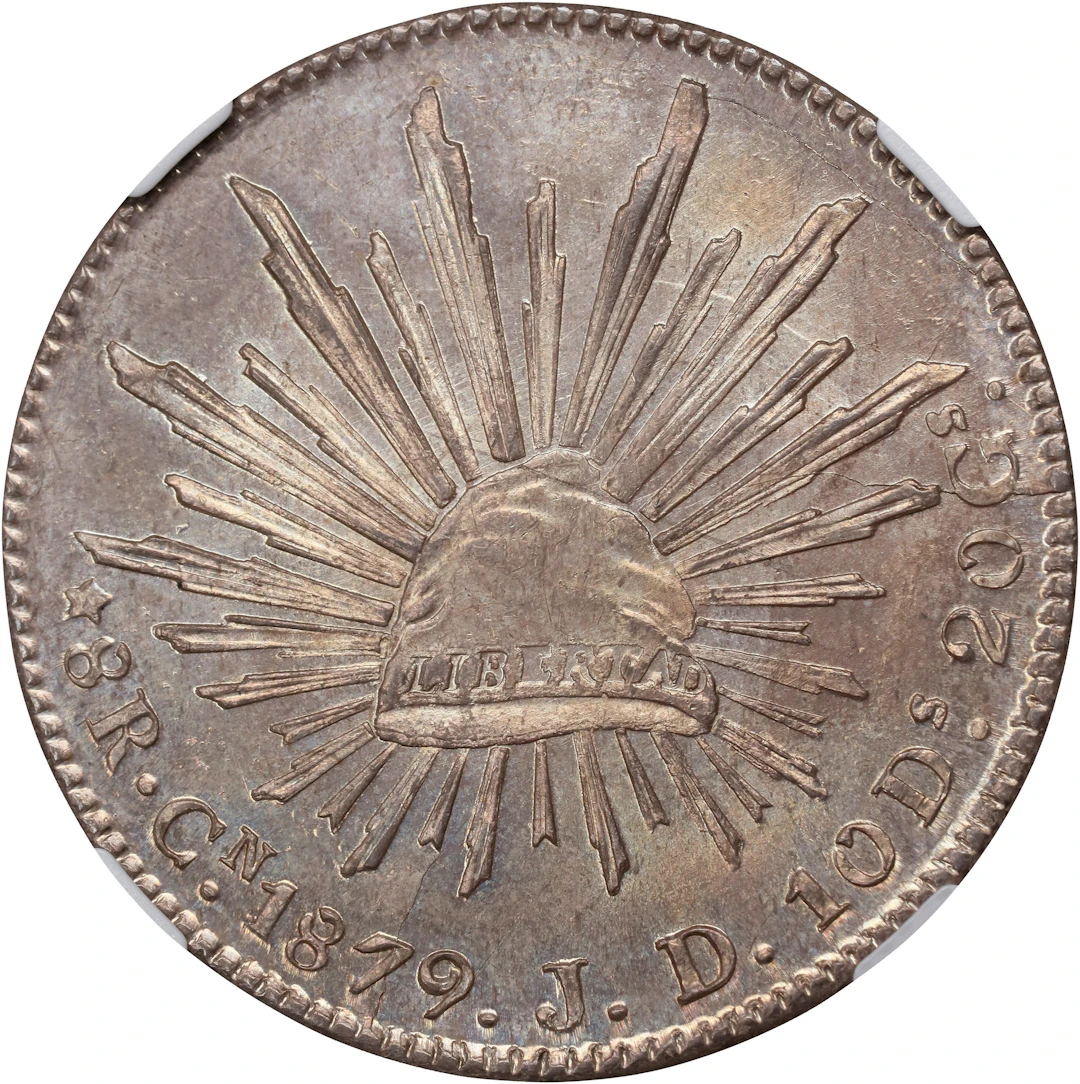 MEXICO. 8 Reales, 1879-Cn JD. Culiacan Mint. NGC MS-65.